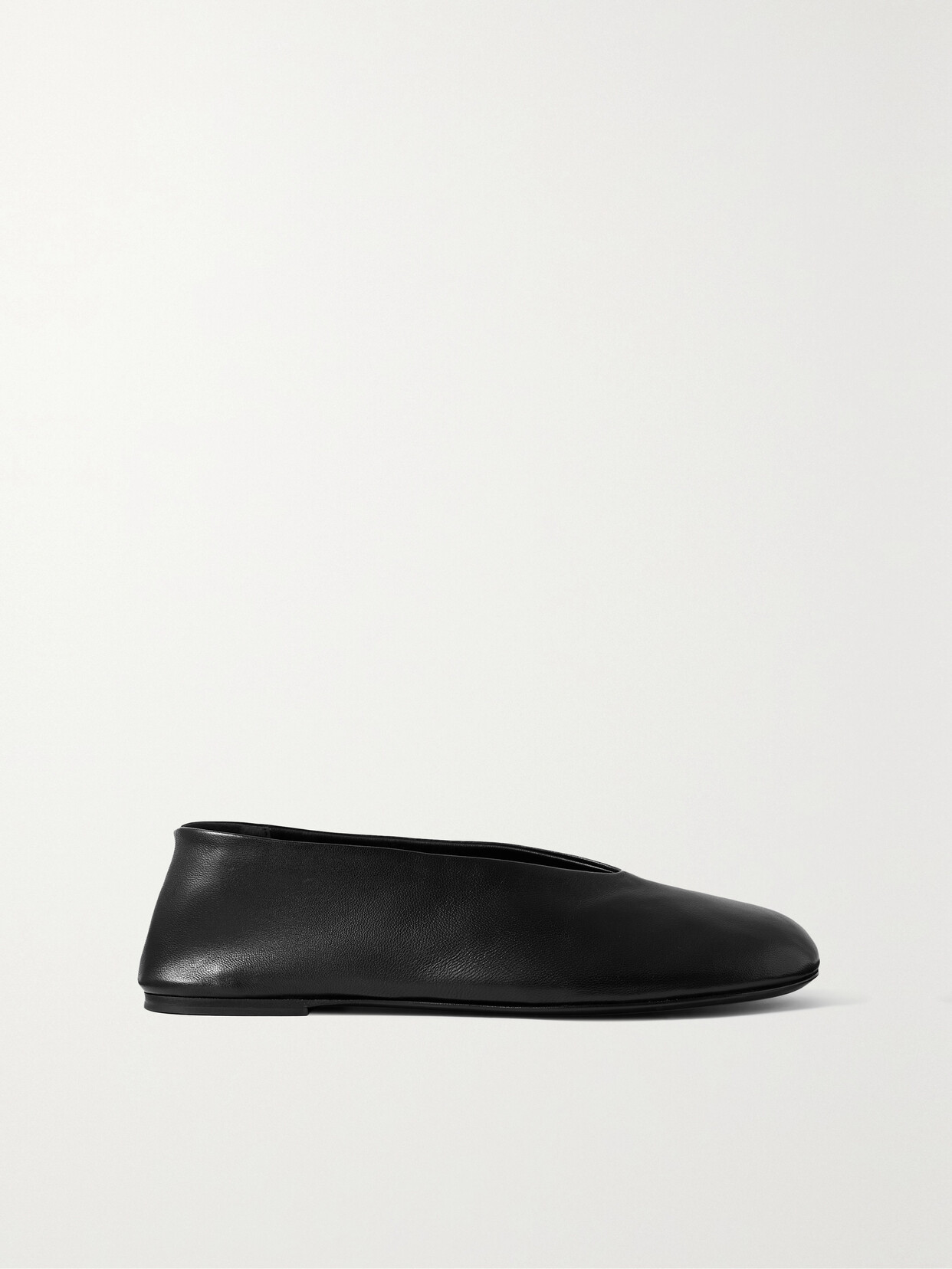 Khaite - Marcy Leather Ballet Flats - Black