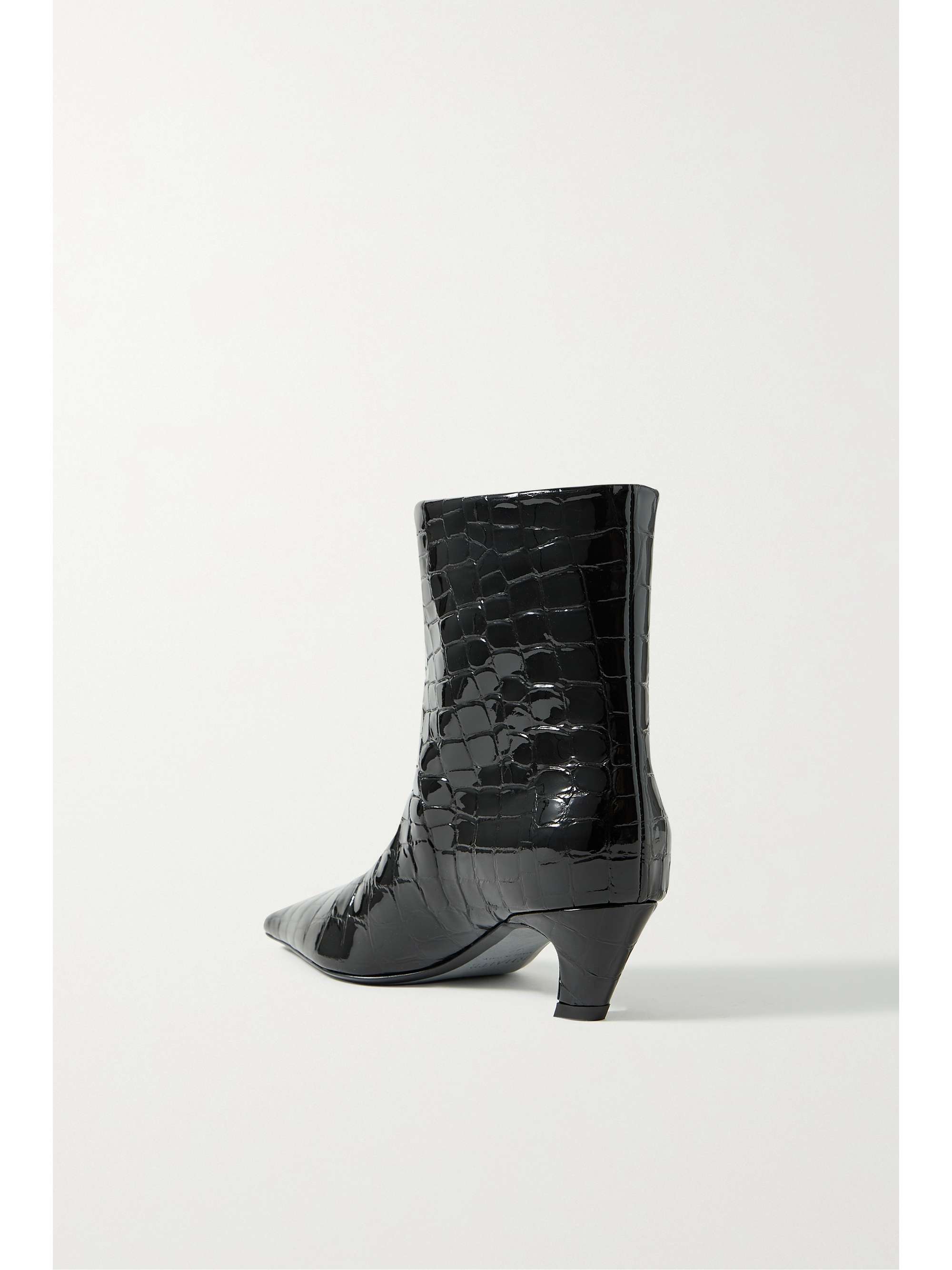 KHAITE Arizona Ankle Boots aus Leder mit Krokodileffekt