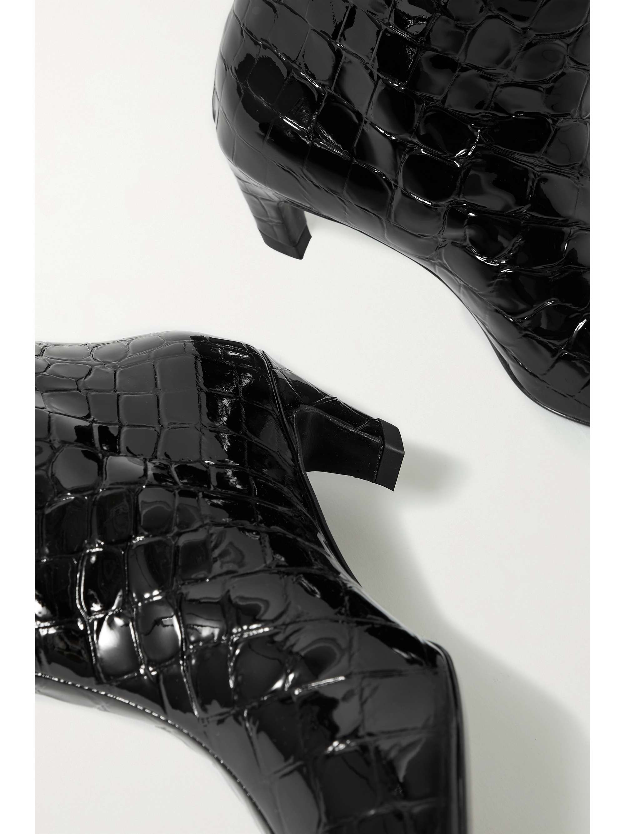 KHAITE Arizona croc-effect leather ankle boots | NET-A-PORTER