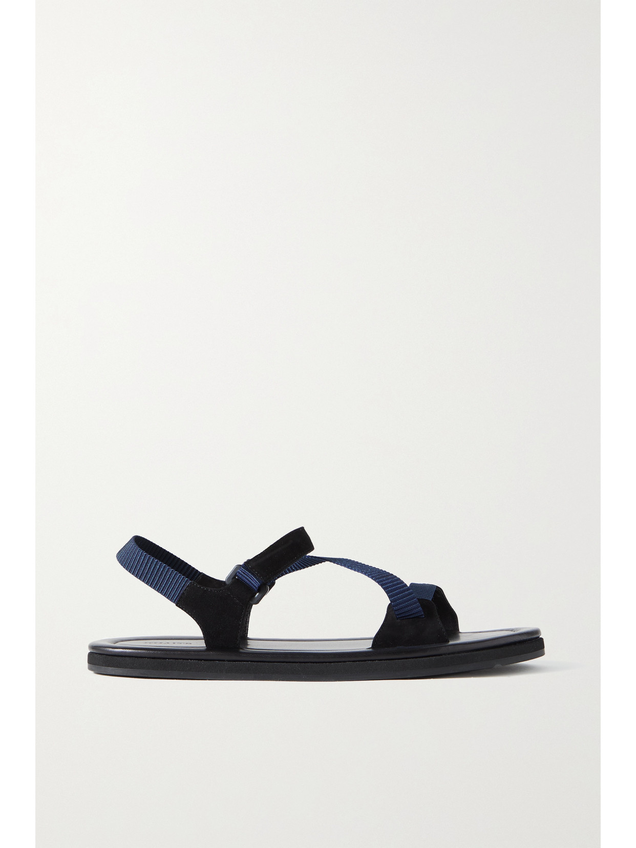 Khaite - Hacker Suede-trimmed Webbing Sandals - Blue