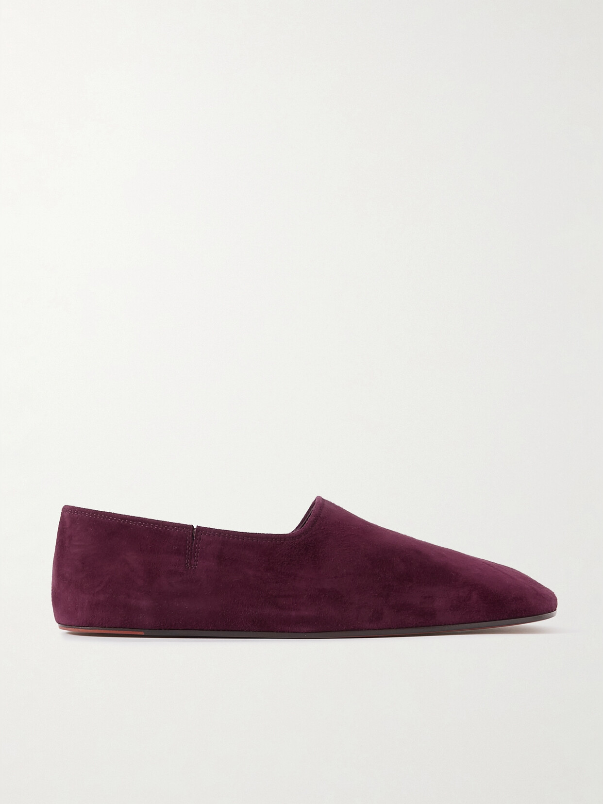 Shop Loro Piana Gravina Suede Loafers In Purple