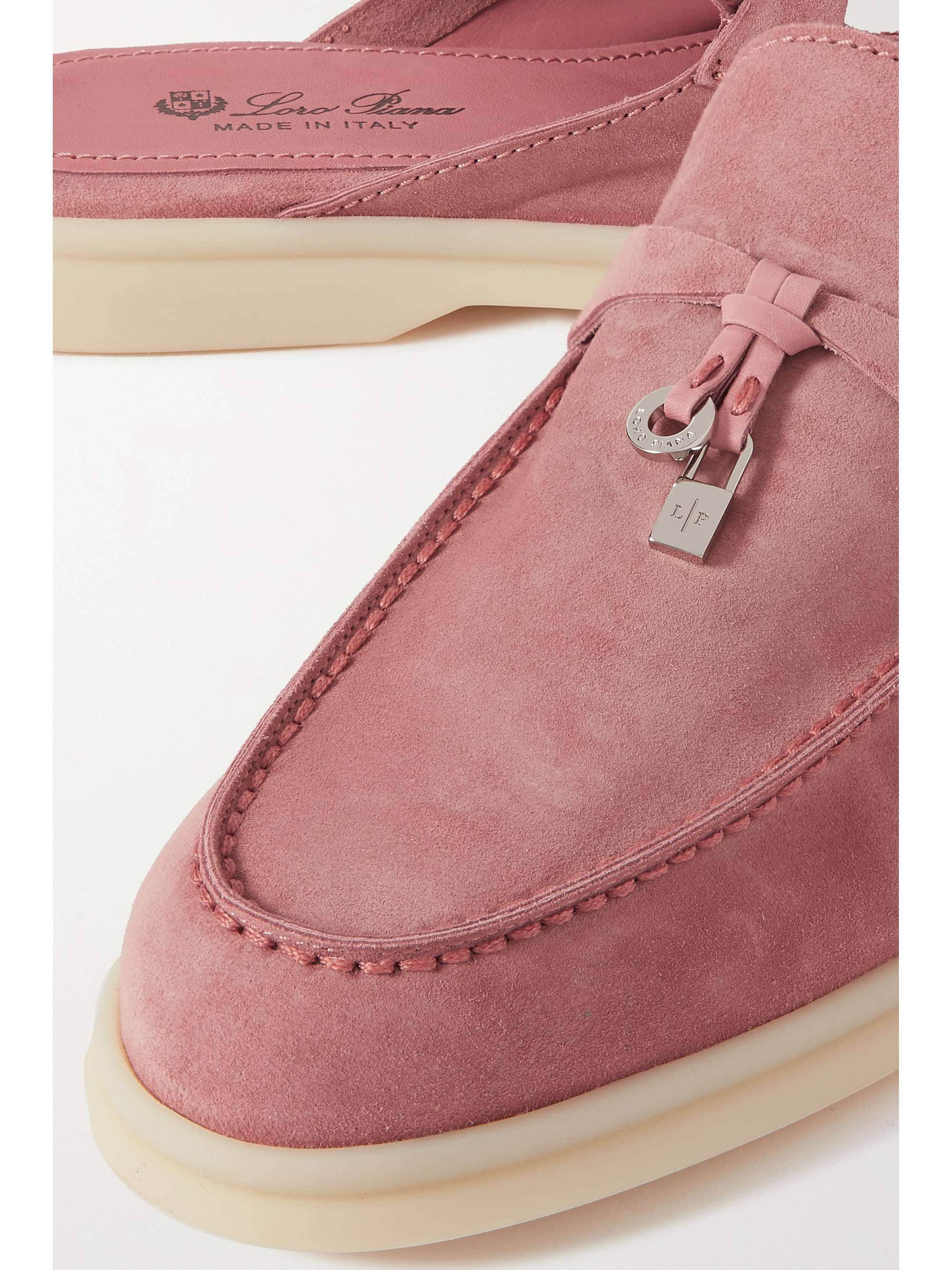 LORO PIANA Babouche Charms Walk suede slippers