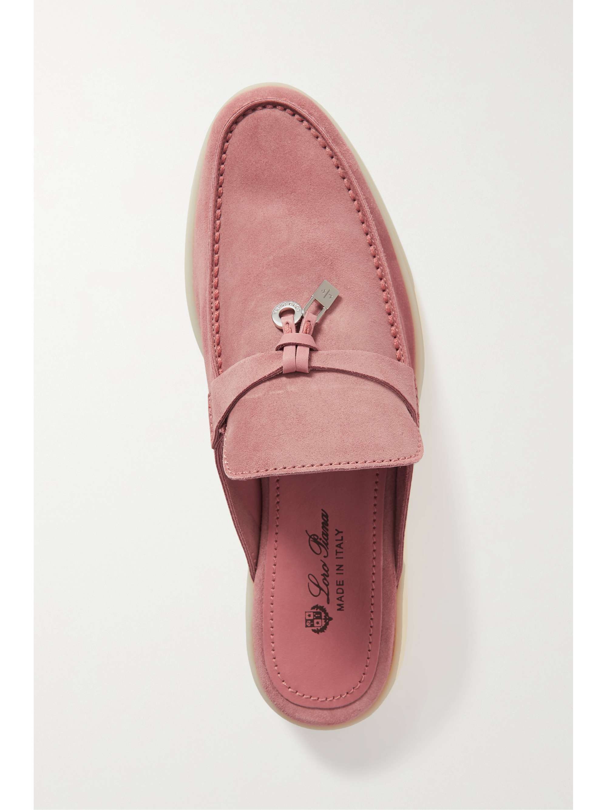 LORO PIANA Babouche Charms Walk suede slippers