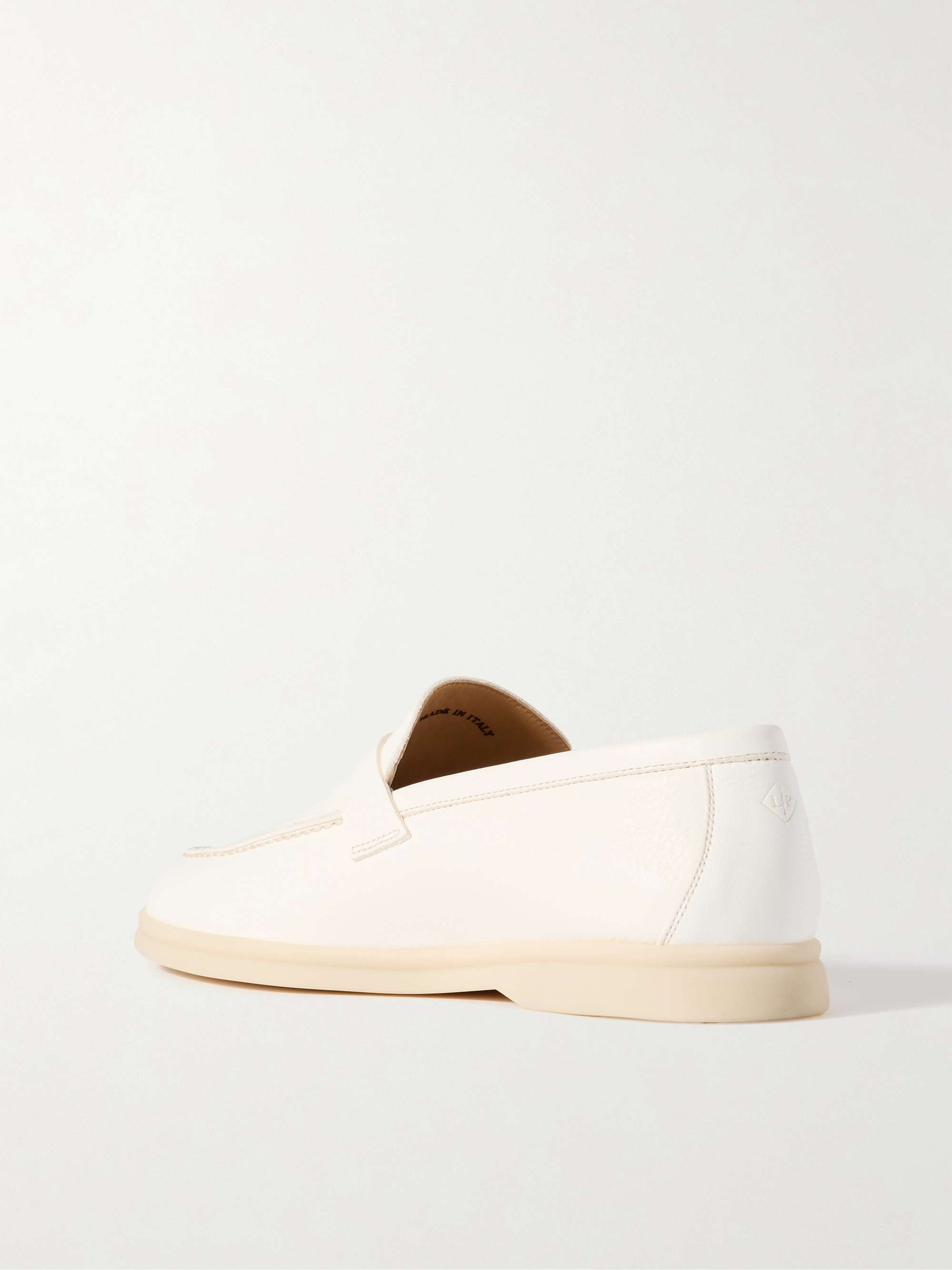 LORO PIANA Summer Charms Walk embellished suede loafers