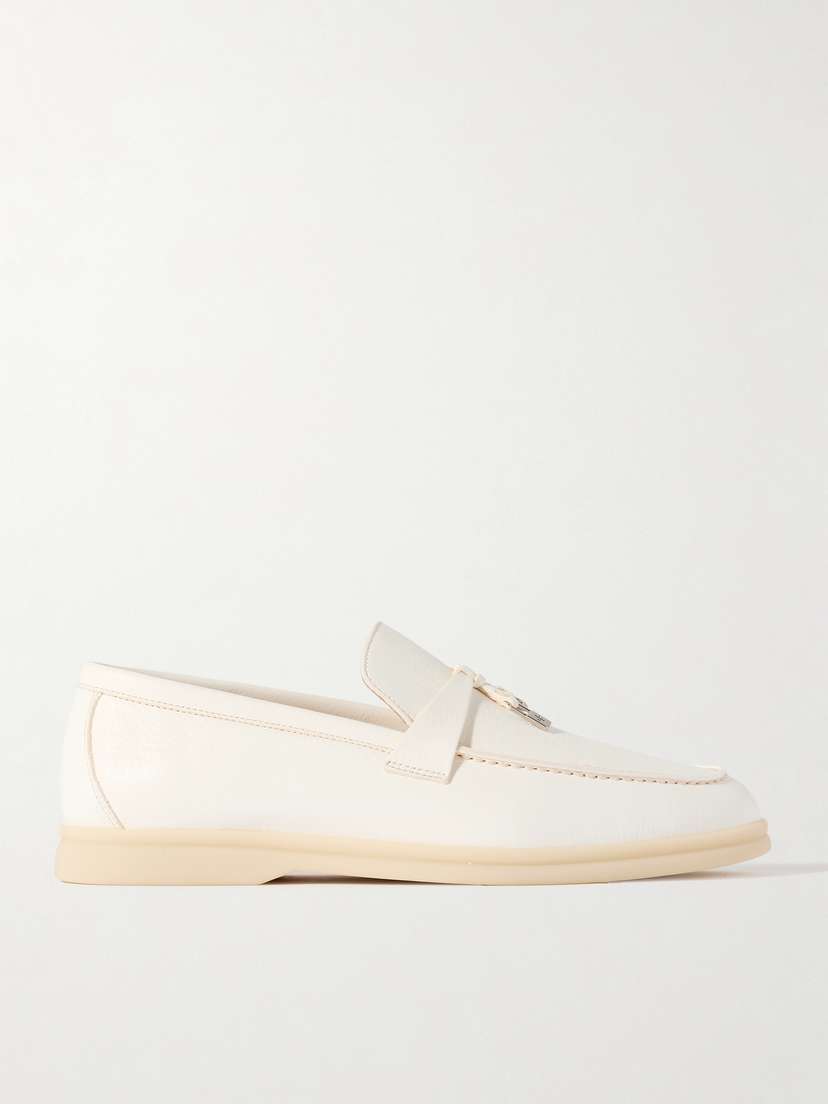 Loro Piana Summer Charms Walk Leather Loafers