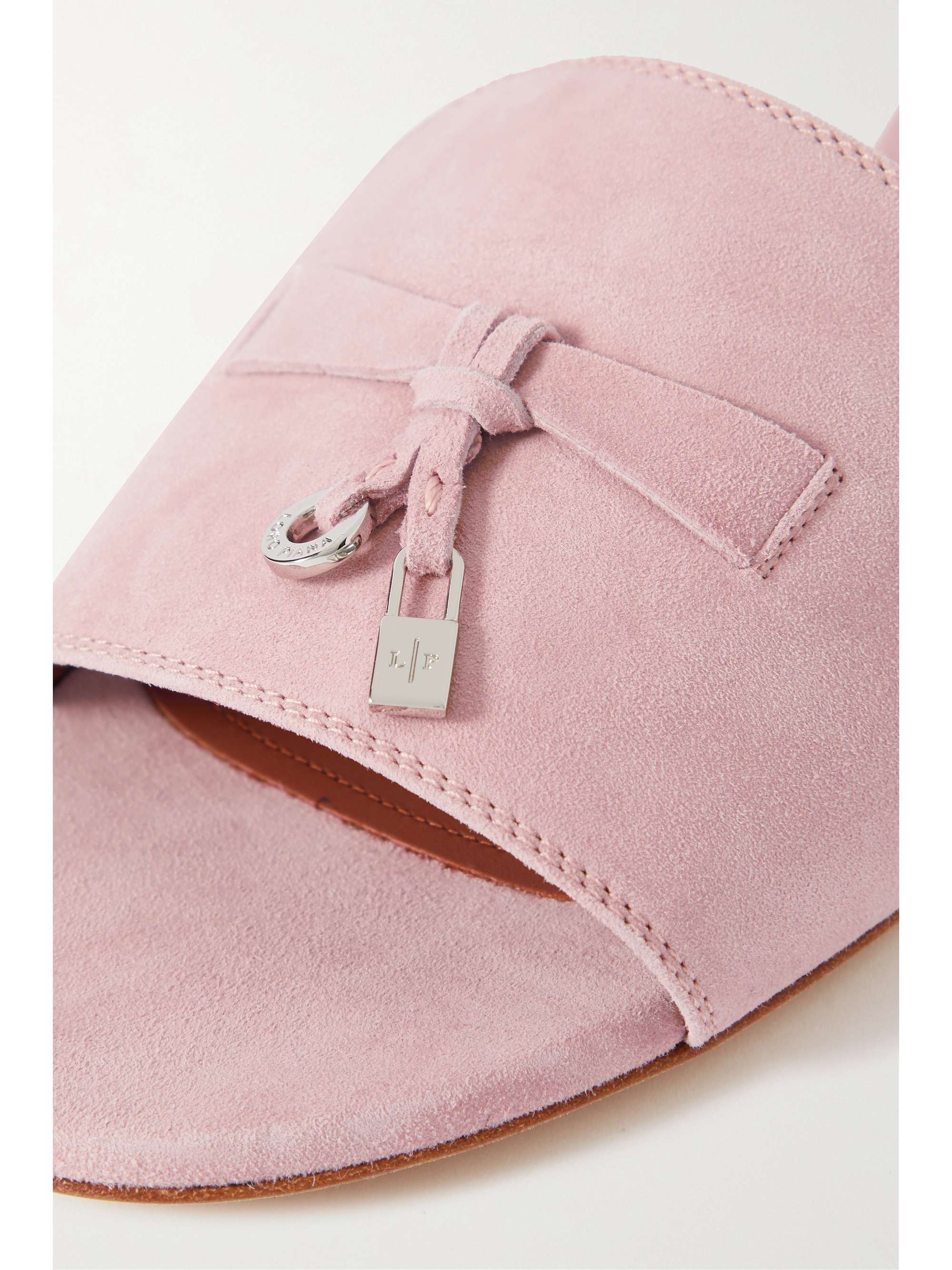 LORO PIANA Summer Charms suede slides