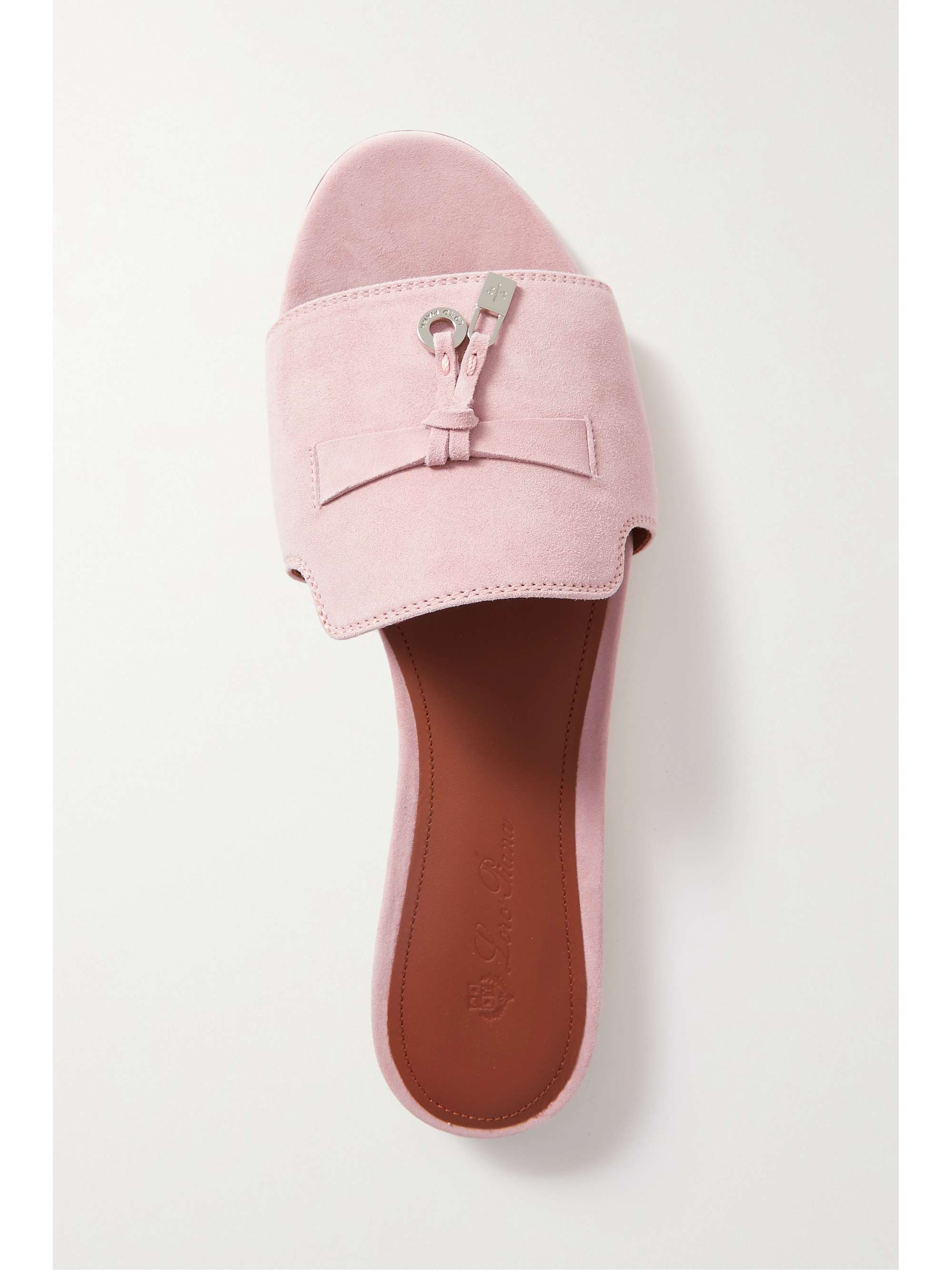 LORO PIANA Summer Charms suede slides