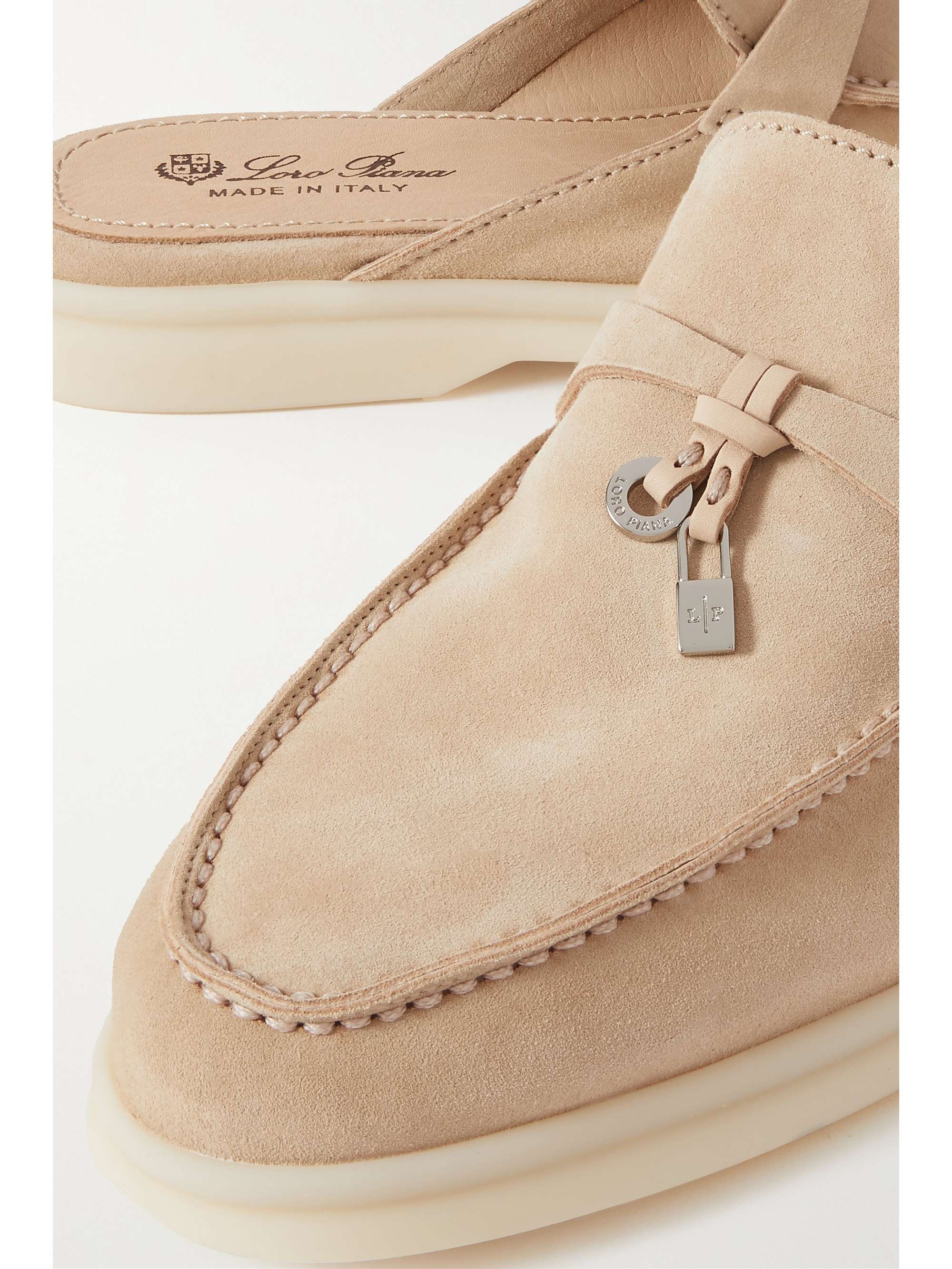 LORO PIANA Babouche Charms Walk suede slippers