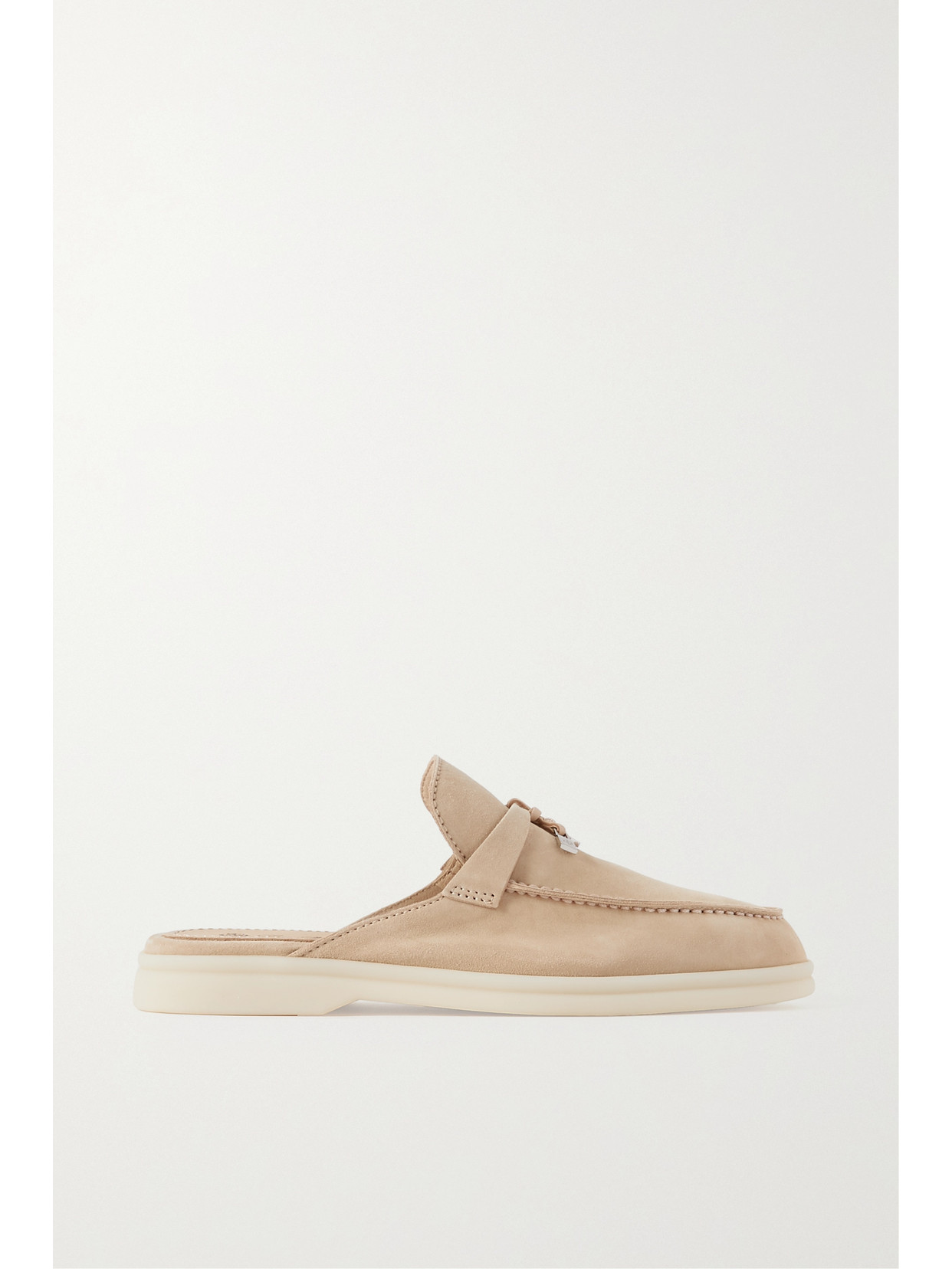 Loro Piana Babouche Charms Walk Suede Slippers