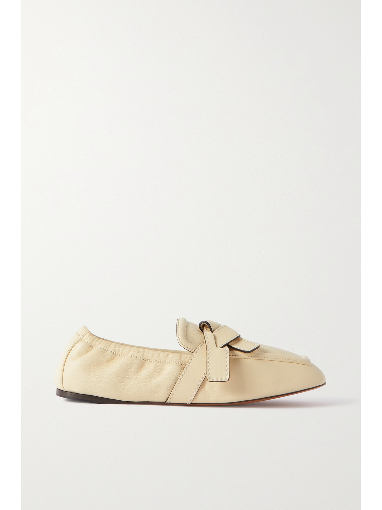 Loewe - Gate Knotted Leather Loafers - White