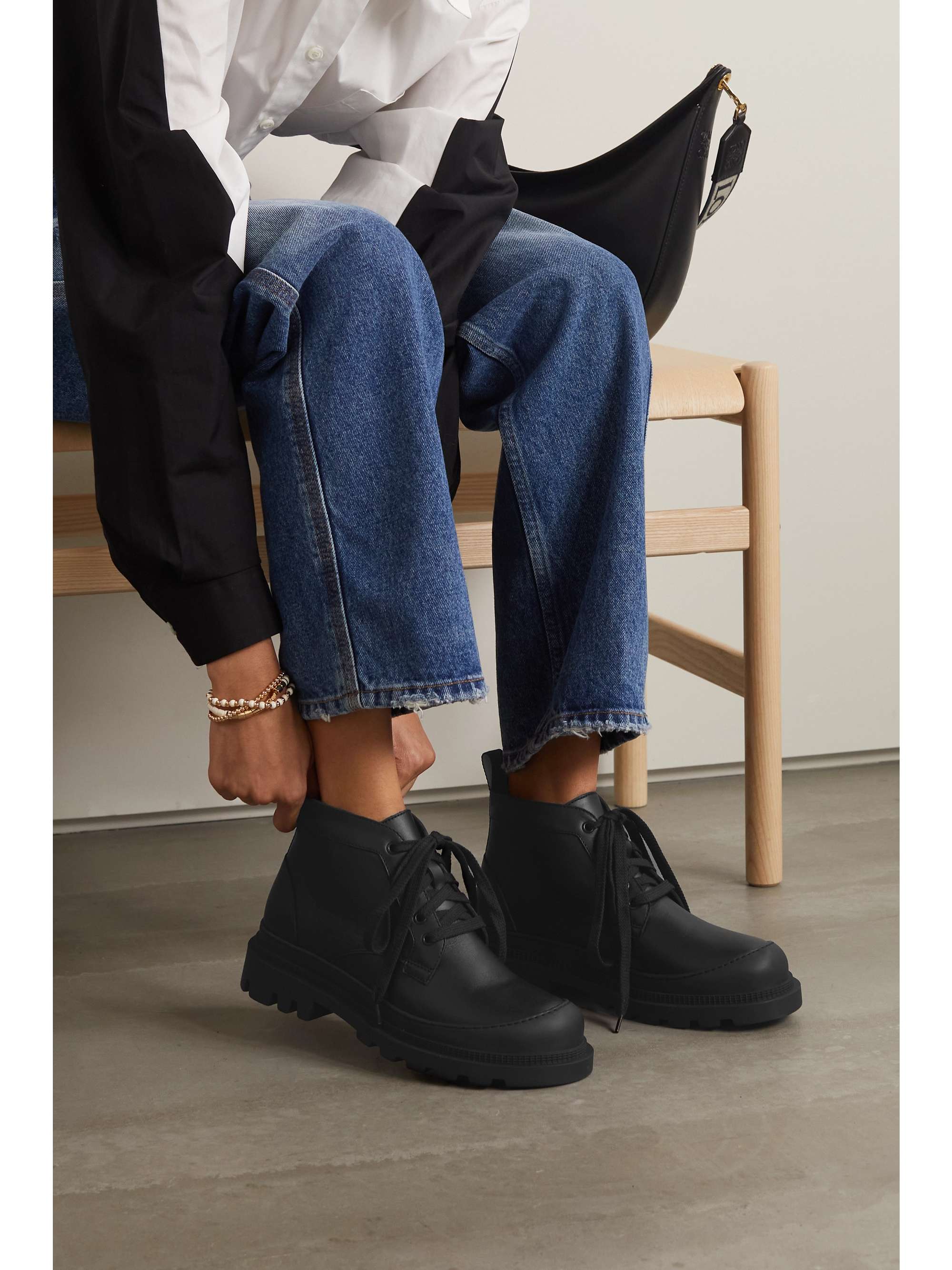 LOEWE Leather ankle boots | NET-A-PORTER