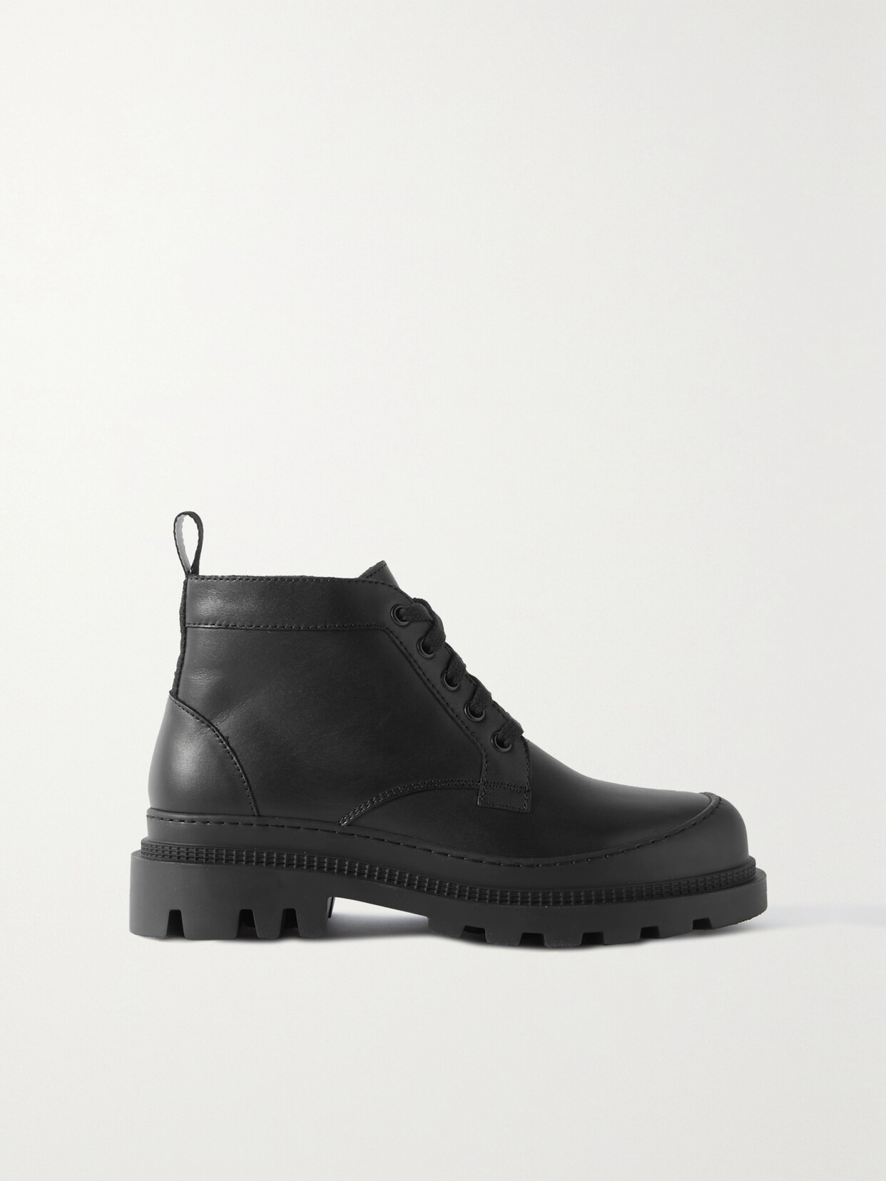 Loewe Leather Ankle Boots In Black