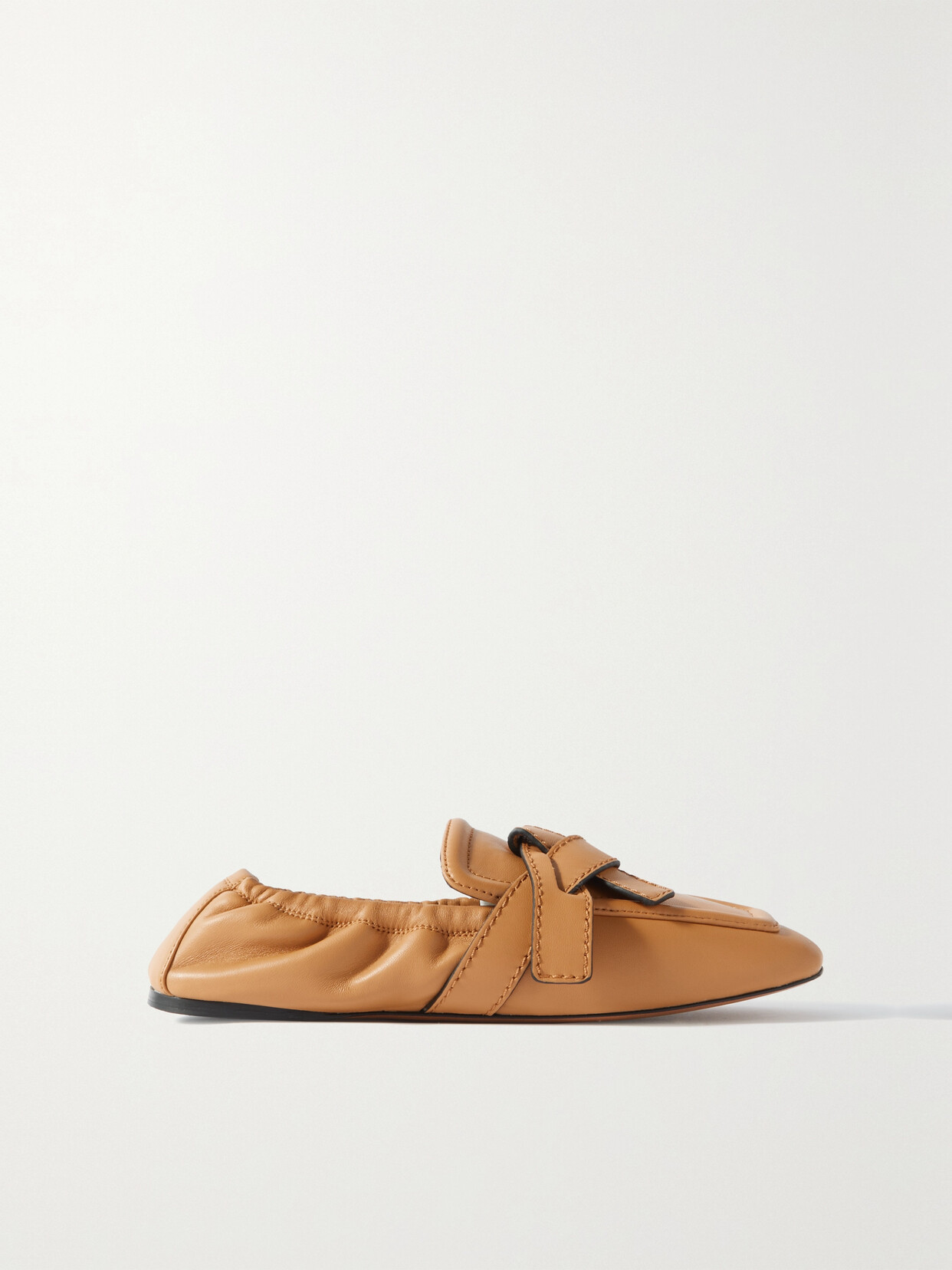 Loewe - Gate Knotted Leather Loafers - Brown