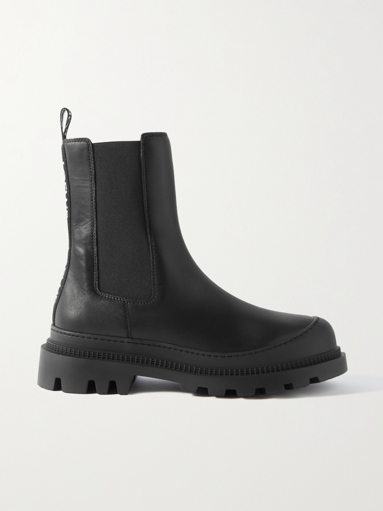 LOEWE WEBBING-TRIMMED LEATHER CHELSEA BOOTS