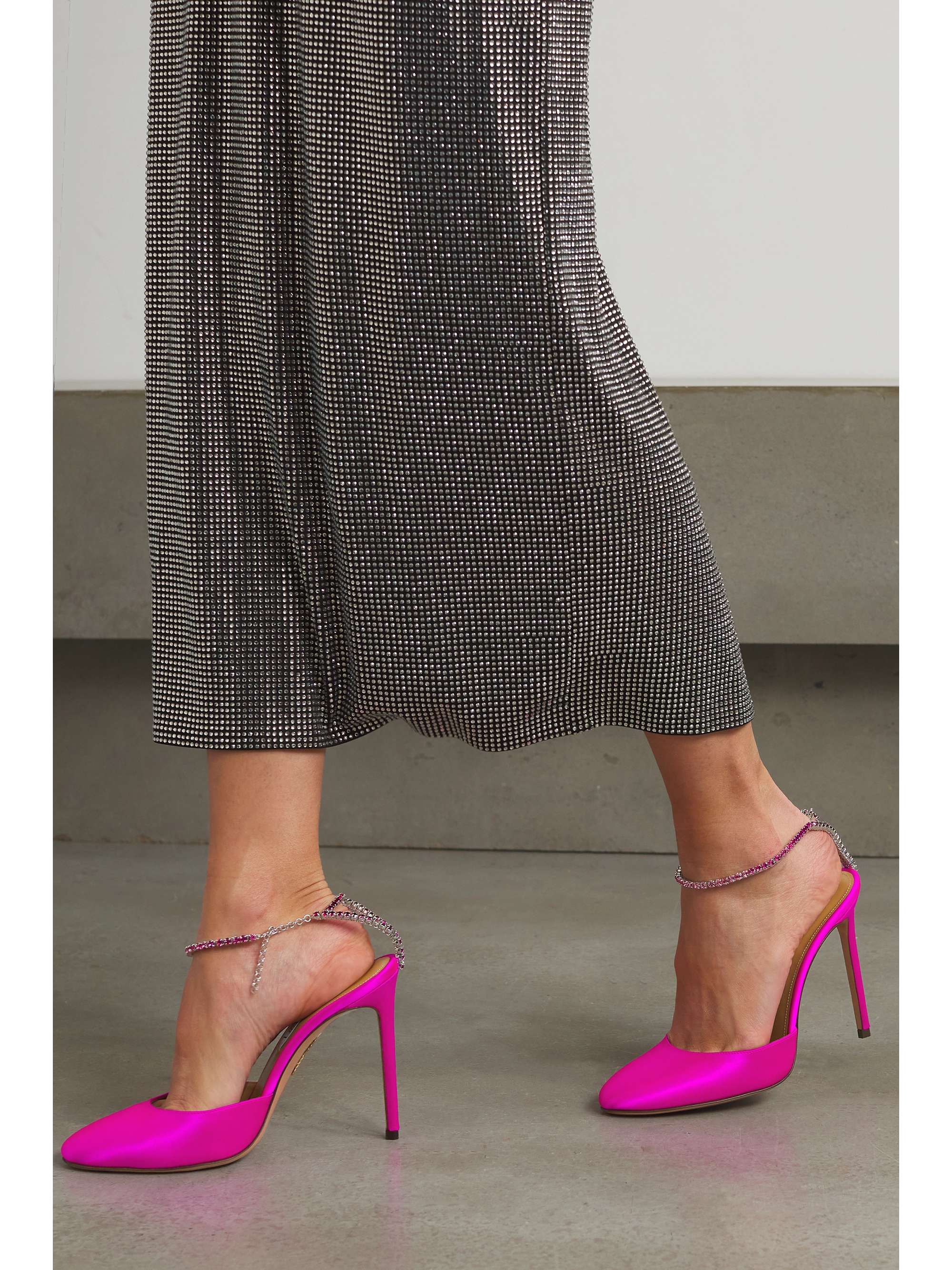 Gray satin hotsell pumps