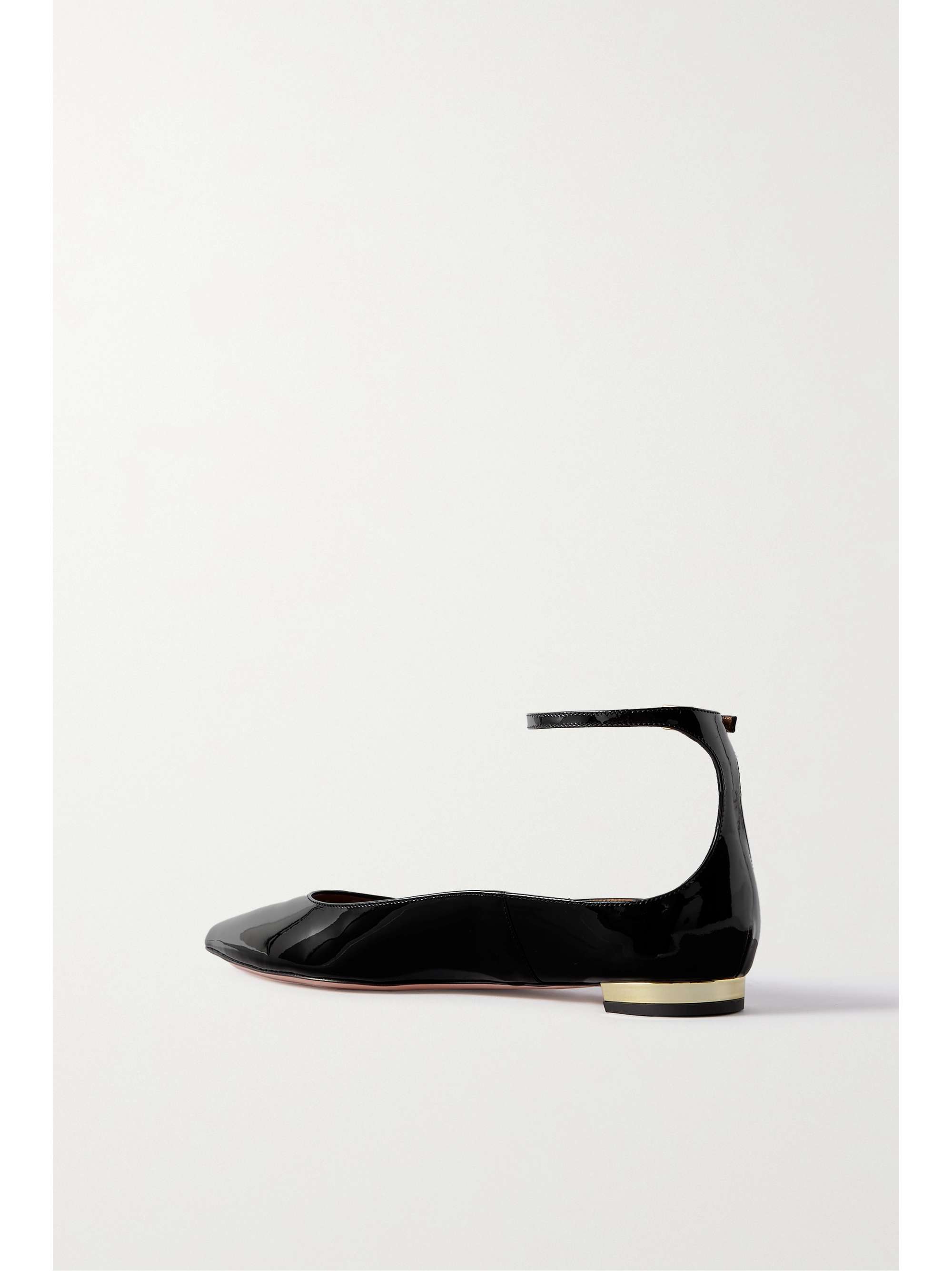 AQUAZZURA Love Affair patent-leather point-toe flats