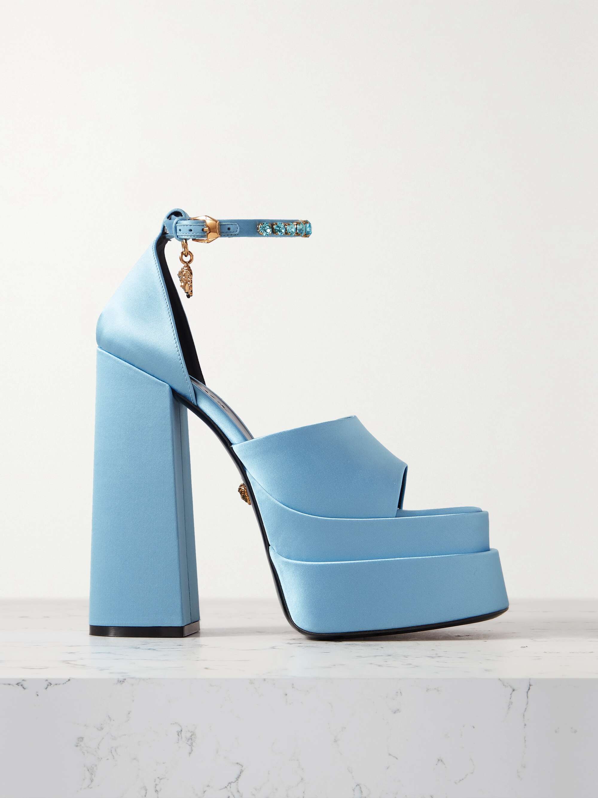 versace medusa platform sandals