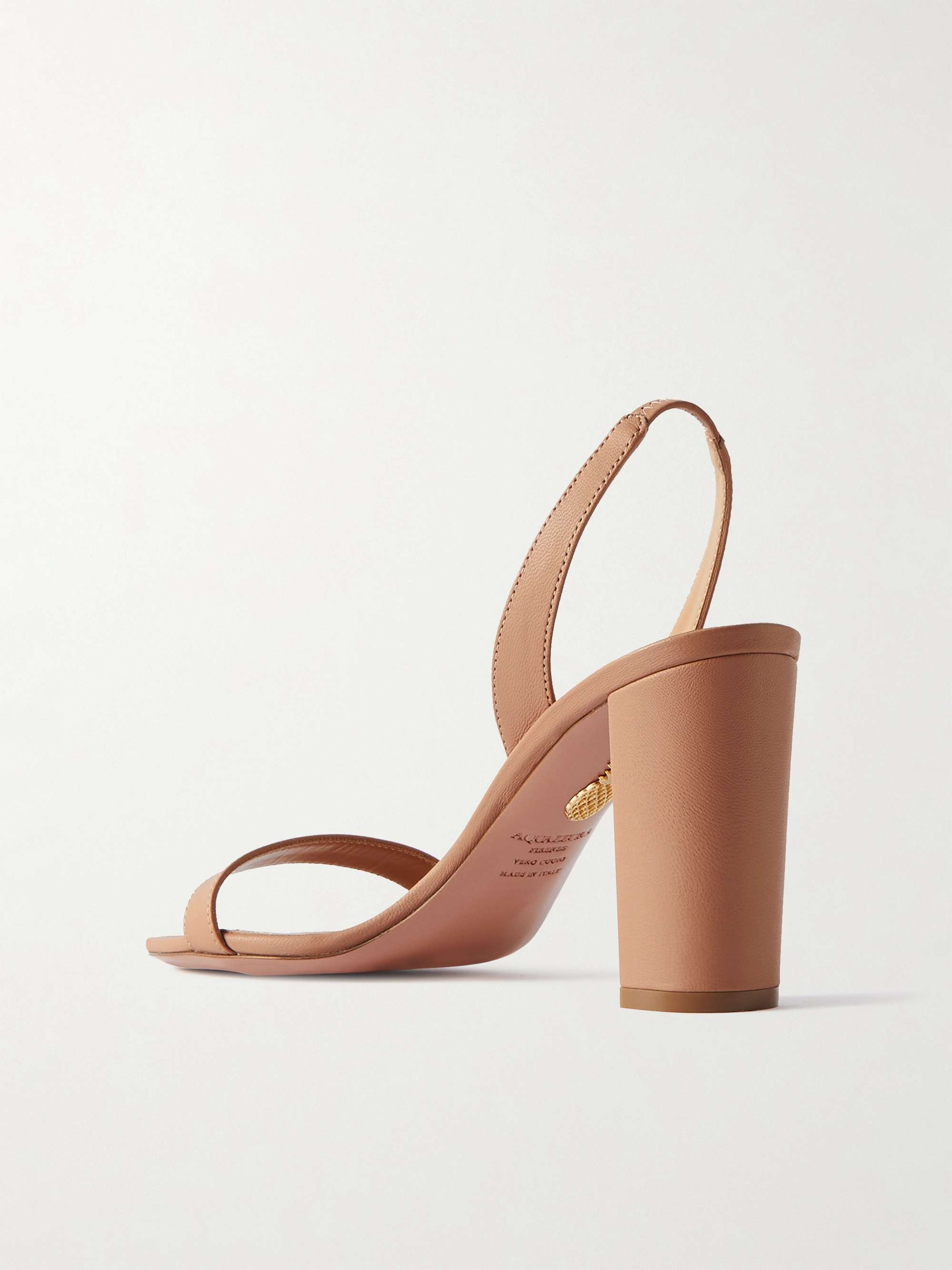 AQUAZZURA So Nude 85 suede slingback sandals