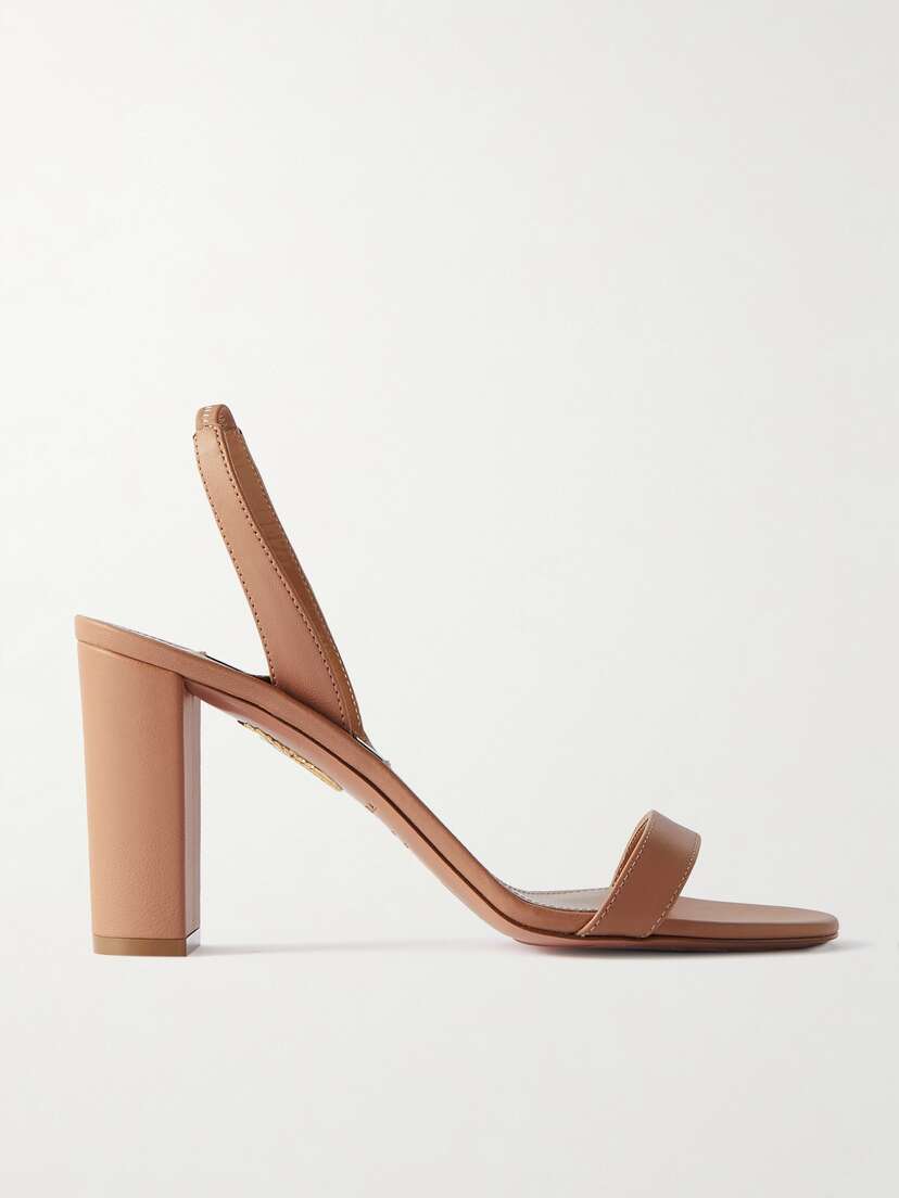Aquazzura So Nude 85 Leather Slingback Sandals