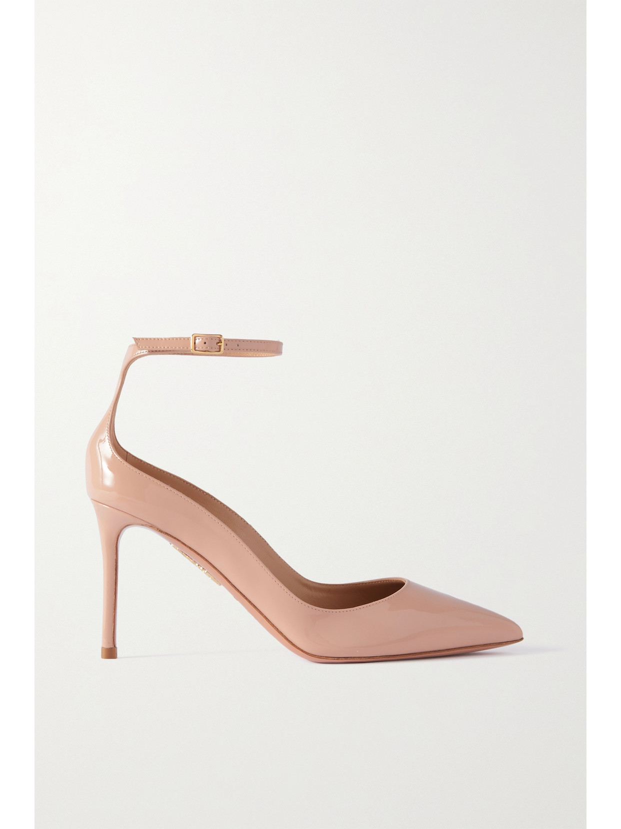 Aquazzura - Love Affair 85 Patent-leather Pumps - Neutrals