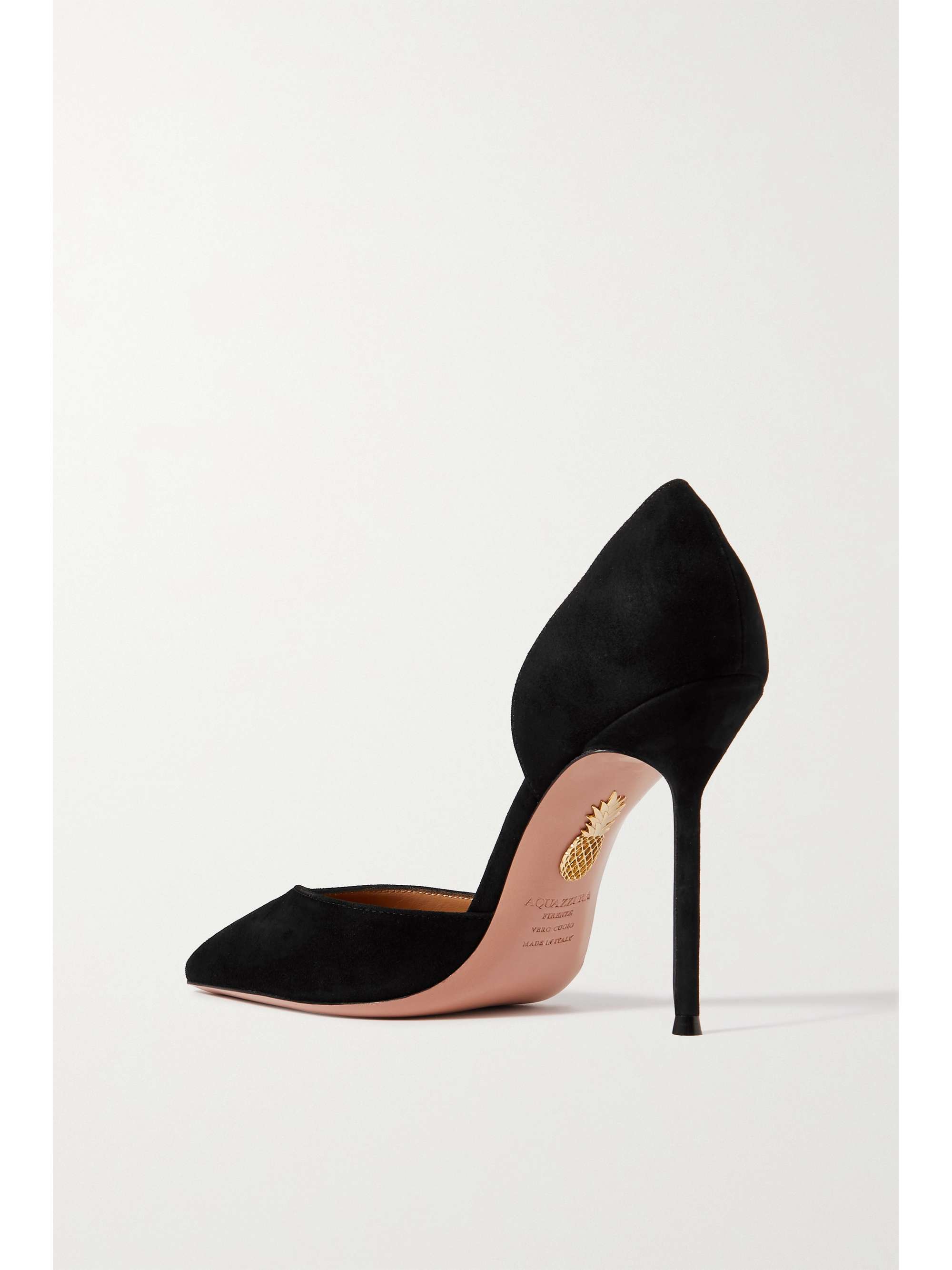 AQUAZZURA Uptown 105 suede pumps