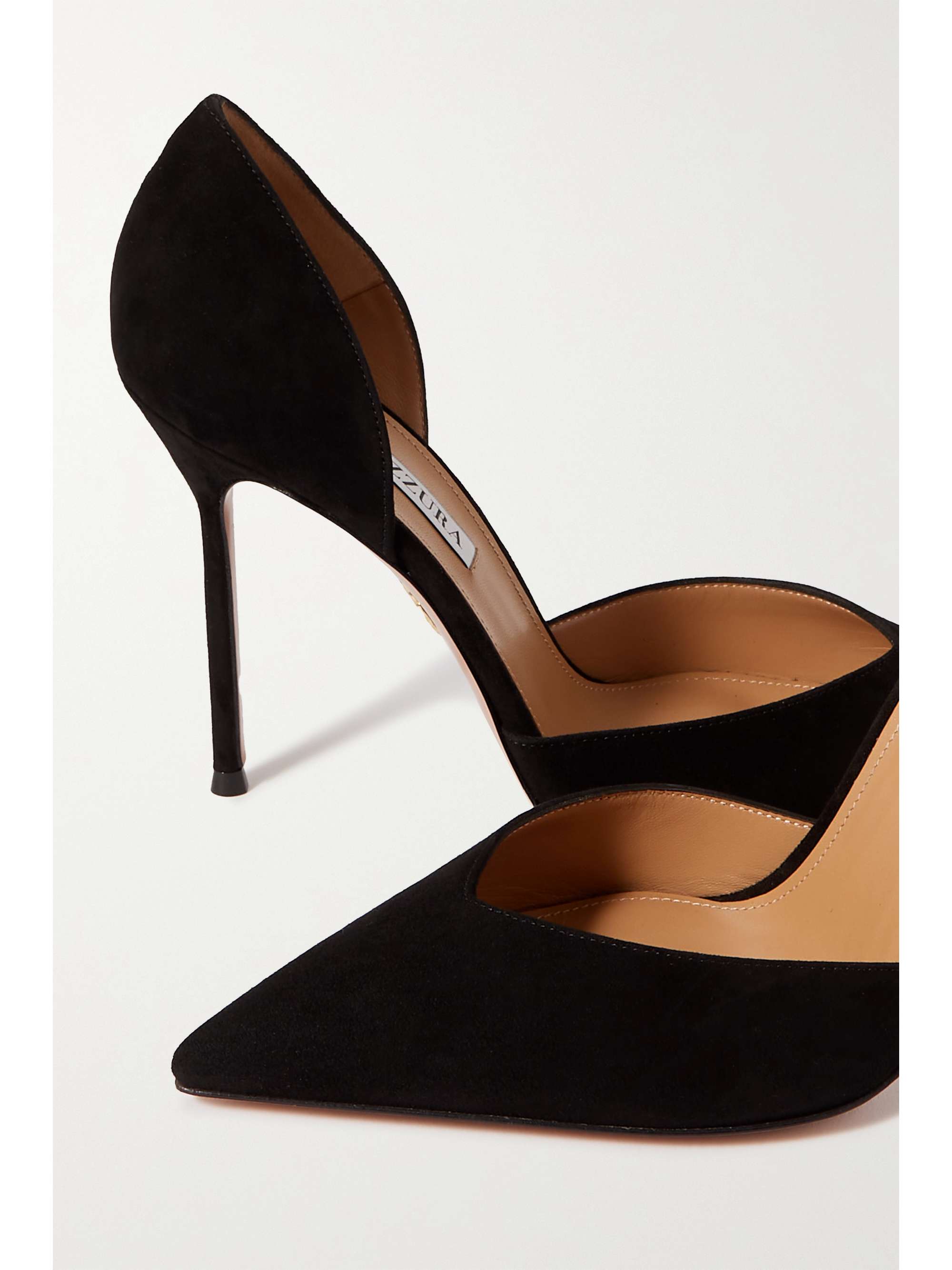 AQUAZZURA Uptown 105 suede pumps