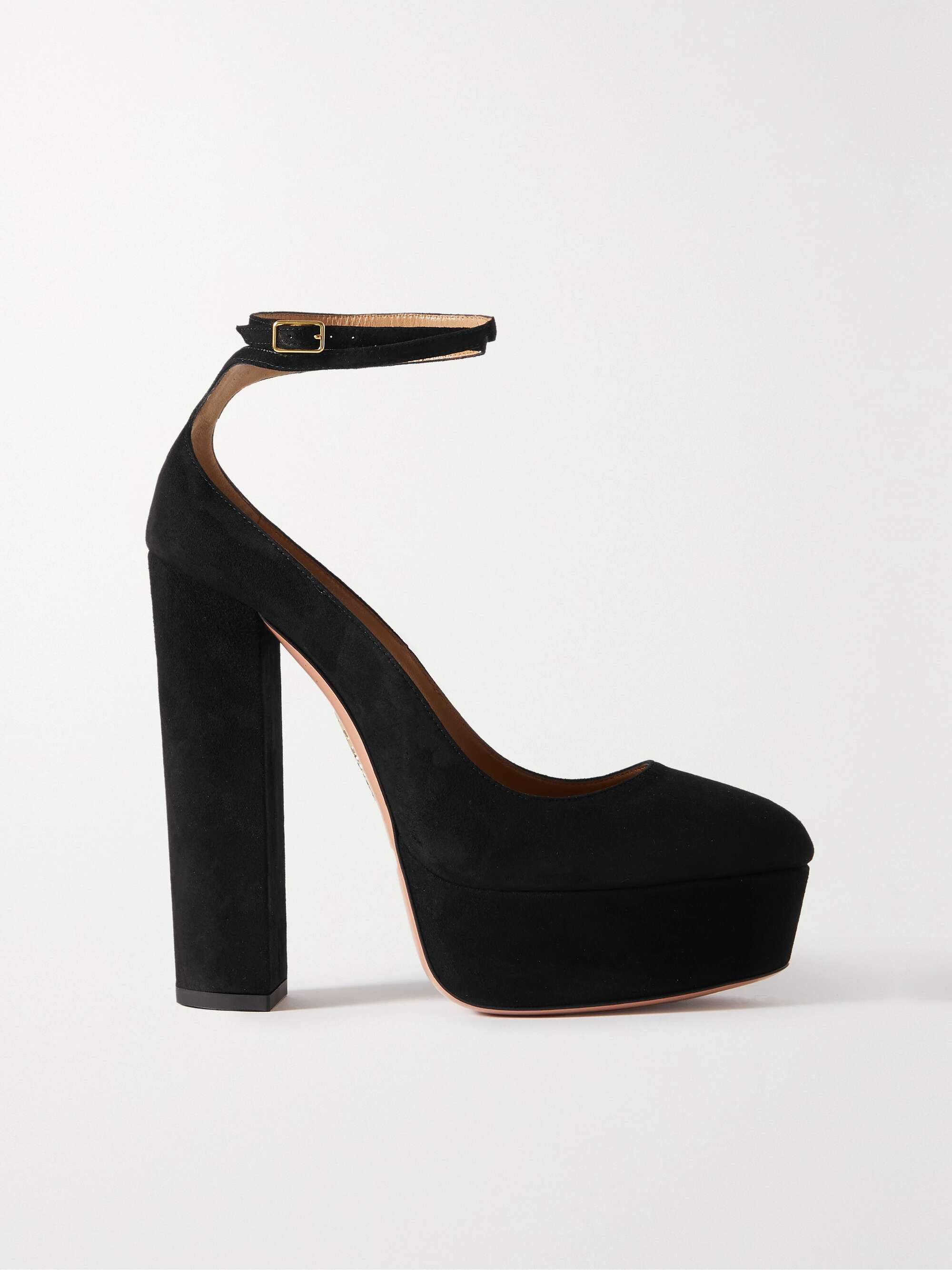 AQUAZZURA So High Plateau 140 suede platform pumps | NET-A-PORTER