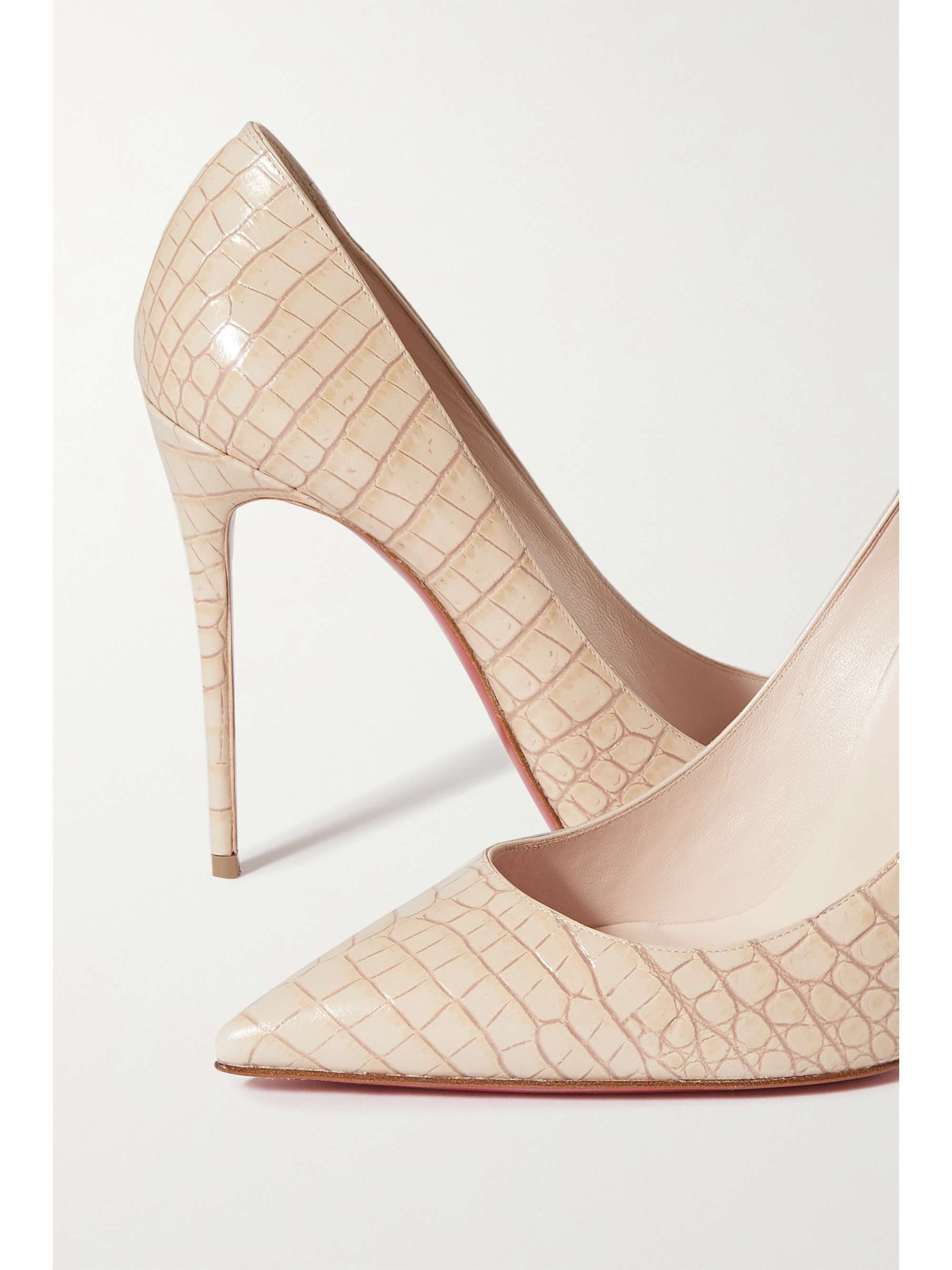 CHRISTIAN LOUBOUTIN Kate 100 croc-effect leather pumps