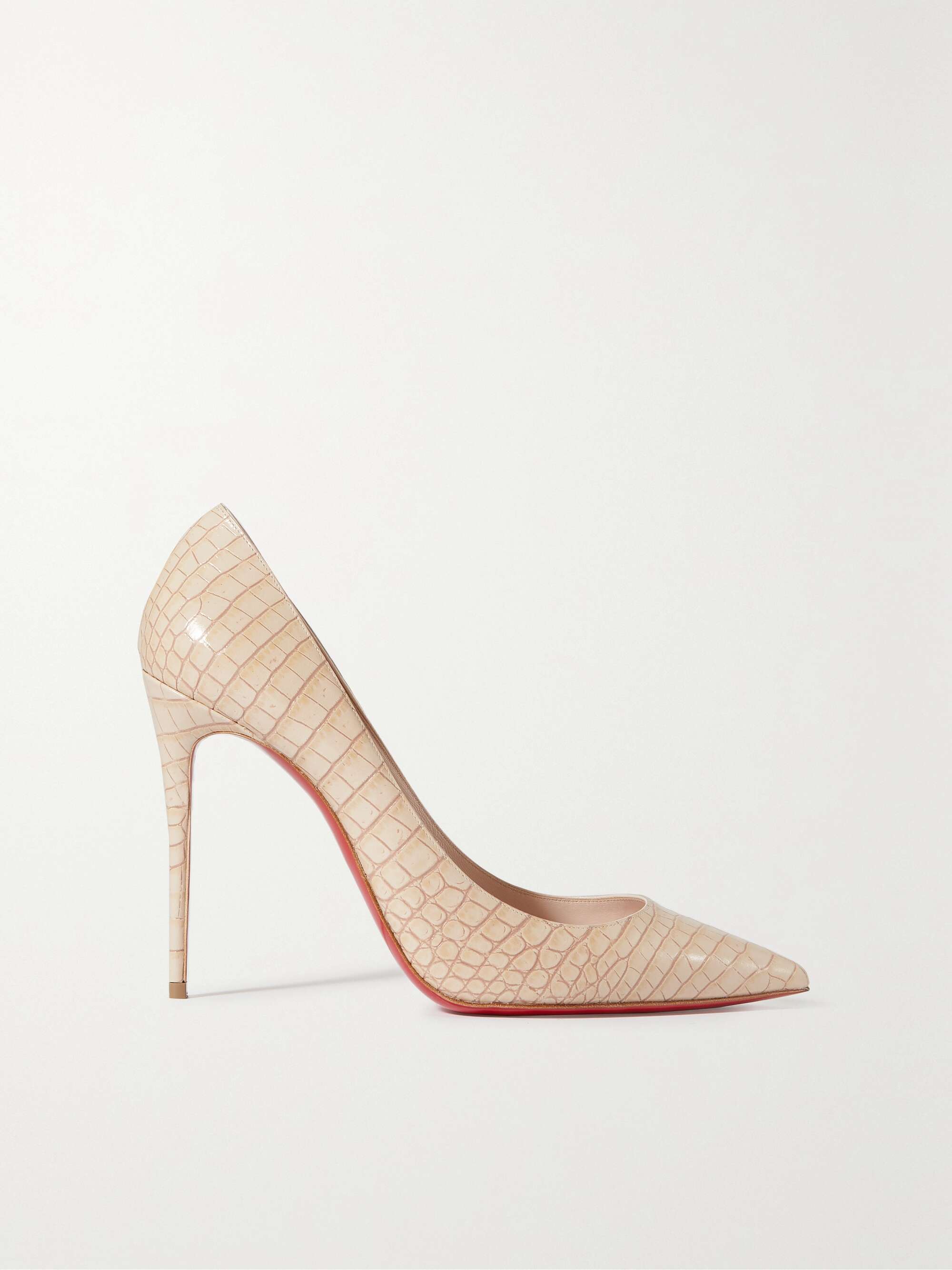 Christian Louboutin - Hot Chick 100 Patent-leather Pumps - White - IT38.5 - Net A Porter