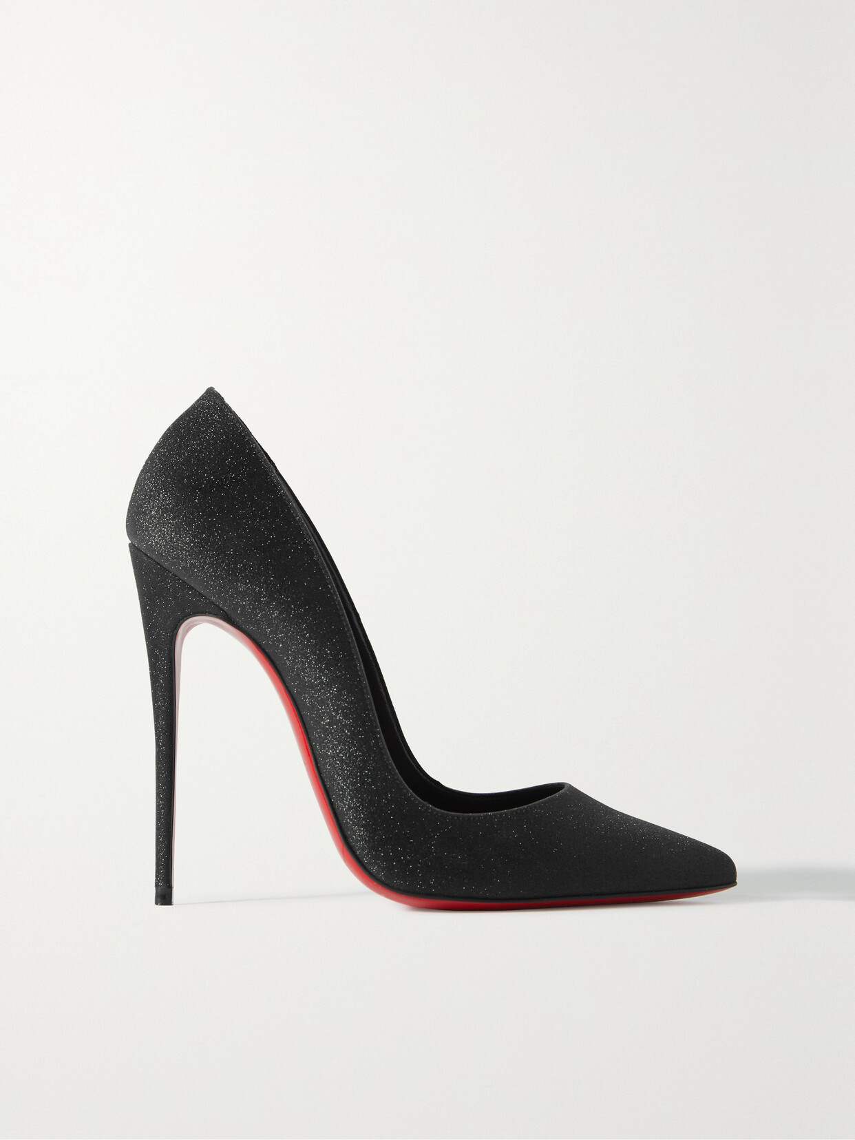 Christian Louboutin - So Kate 120 Glittered Leather Pumps - Black