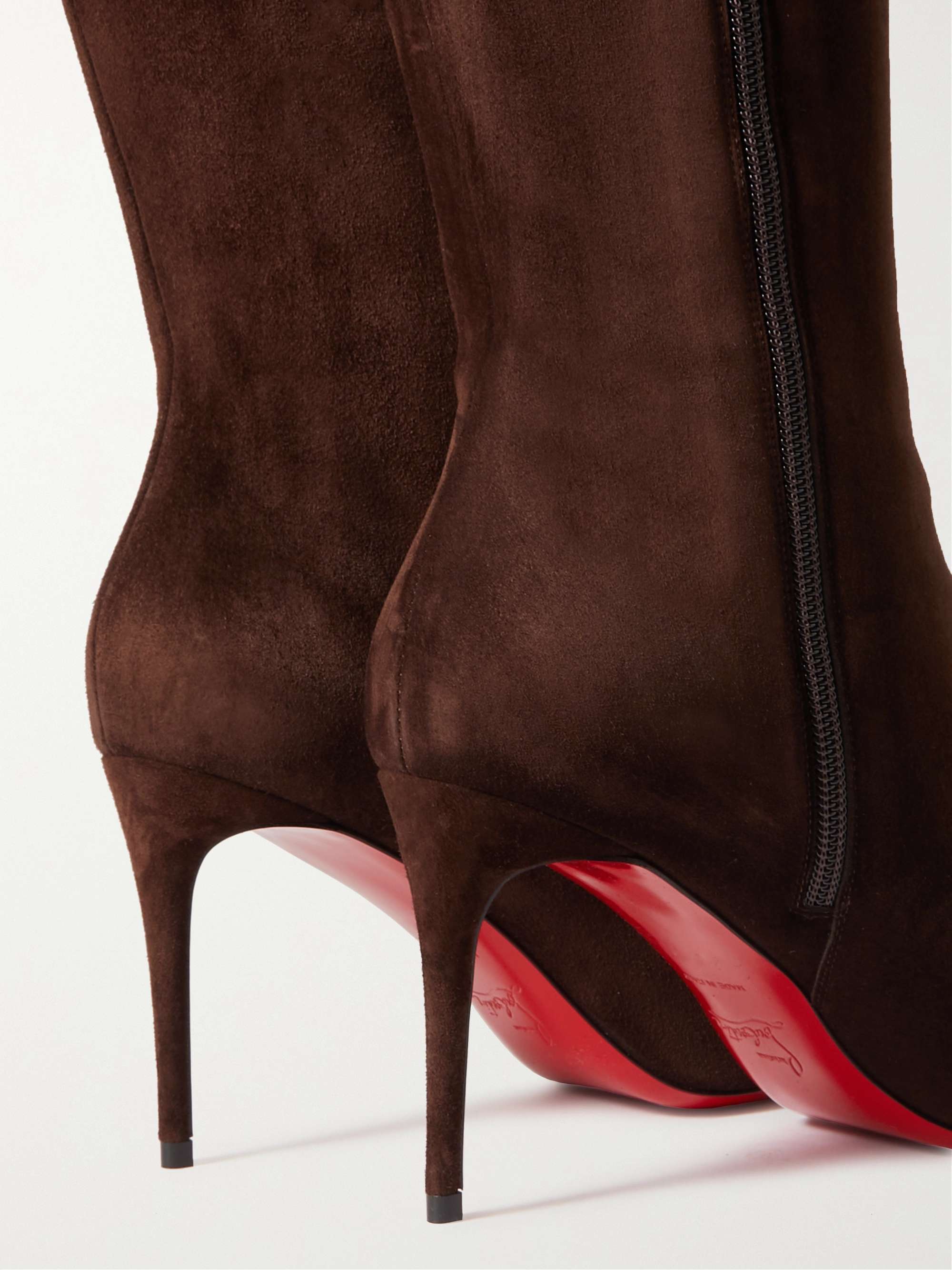 Christian Louboutin Santia Botta Suede-Leather Boots 85