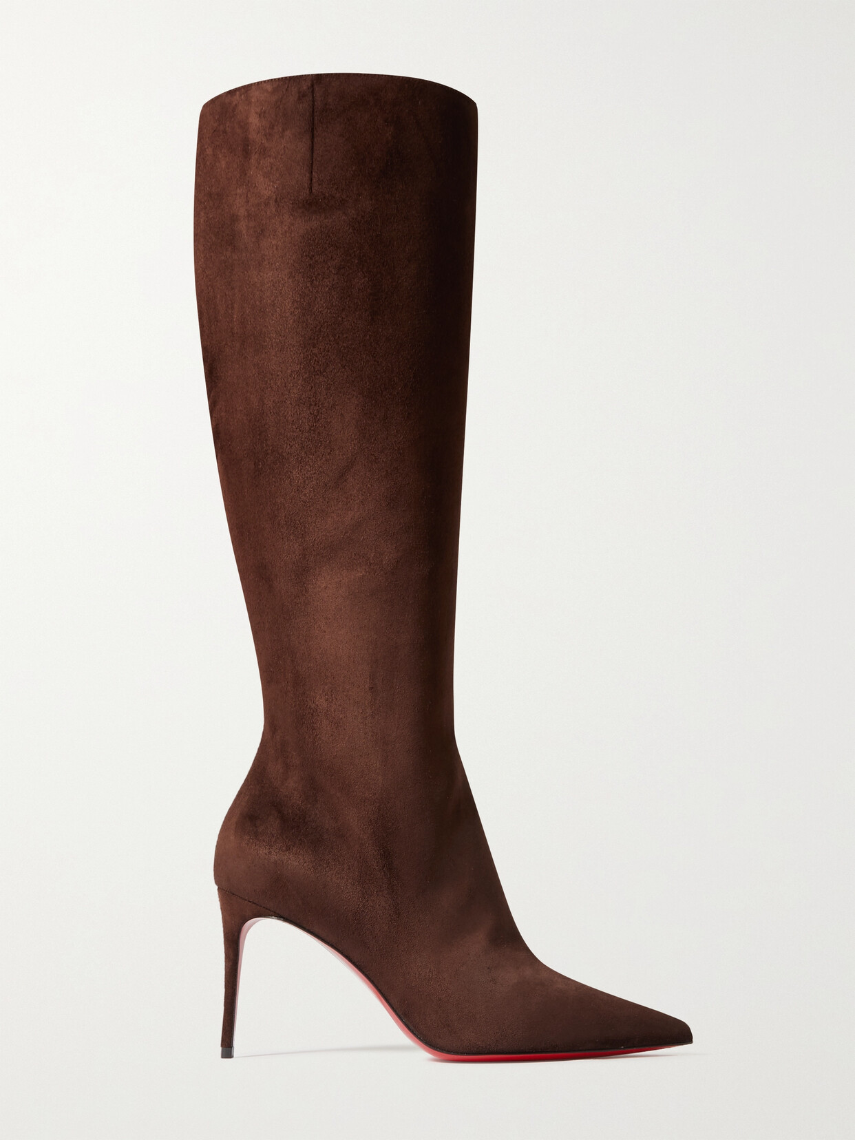 Christian Louboutin - Kate Botta 85 Suede Knee Boots - Brown