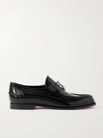 Christian Louboutin CL Moc Lug Spikes Leather Loafer