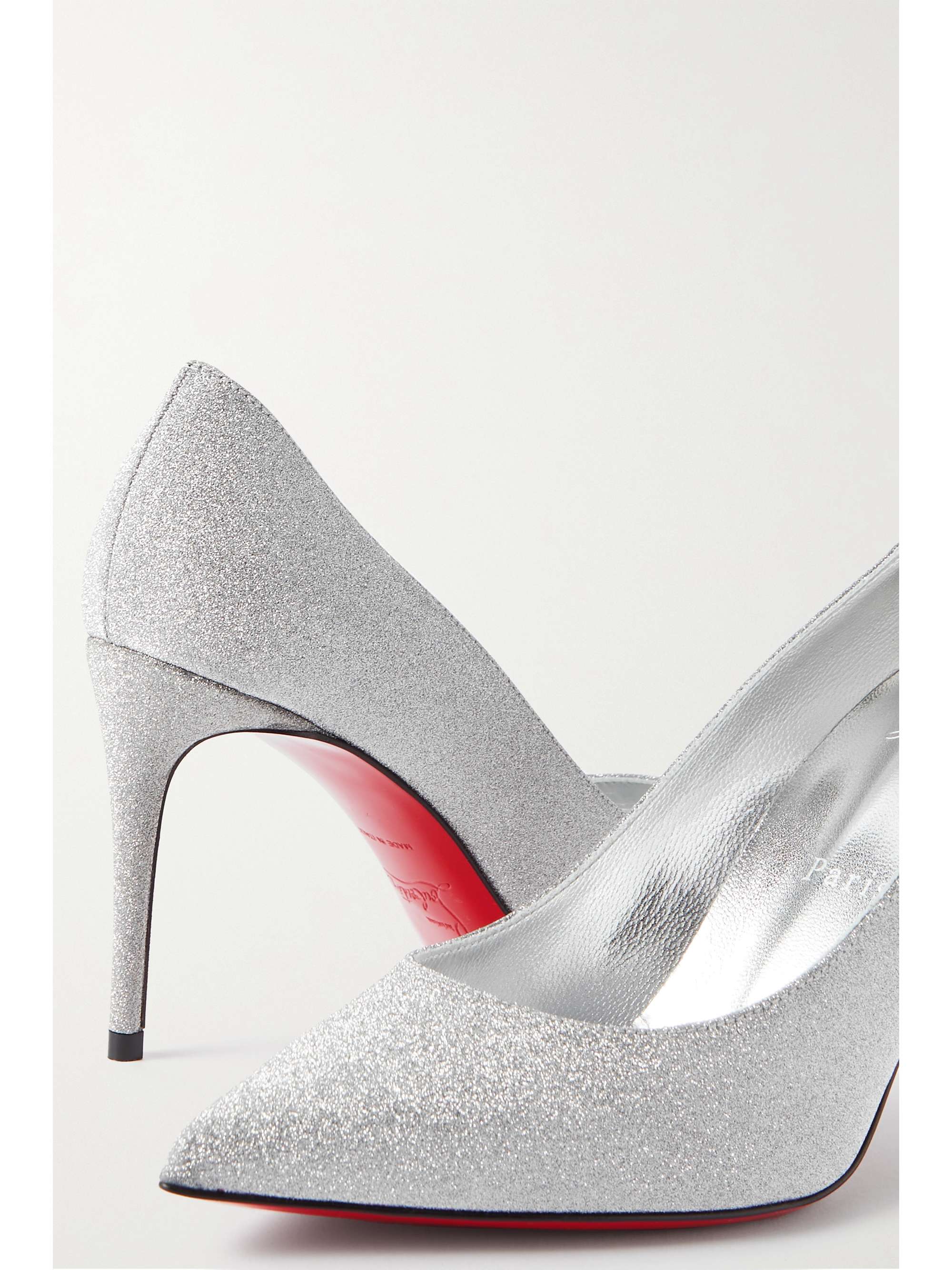 Videnskab Lappe skrå CHRISTIAN LOUBOUTIN Kate 85 glittered leather pumps | NET-A-PORTER