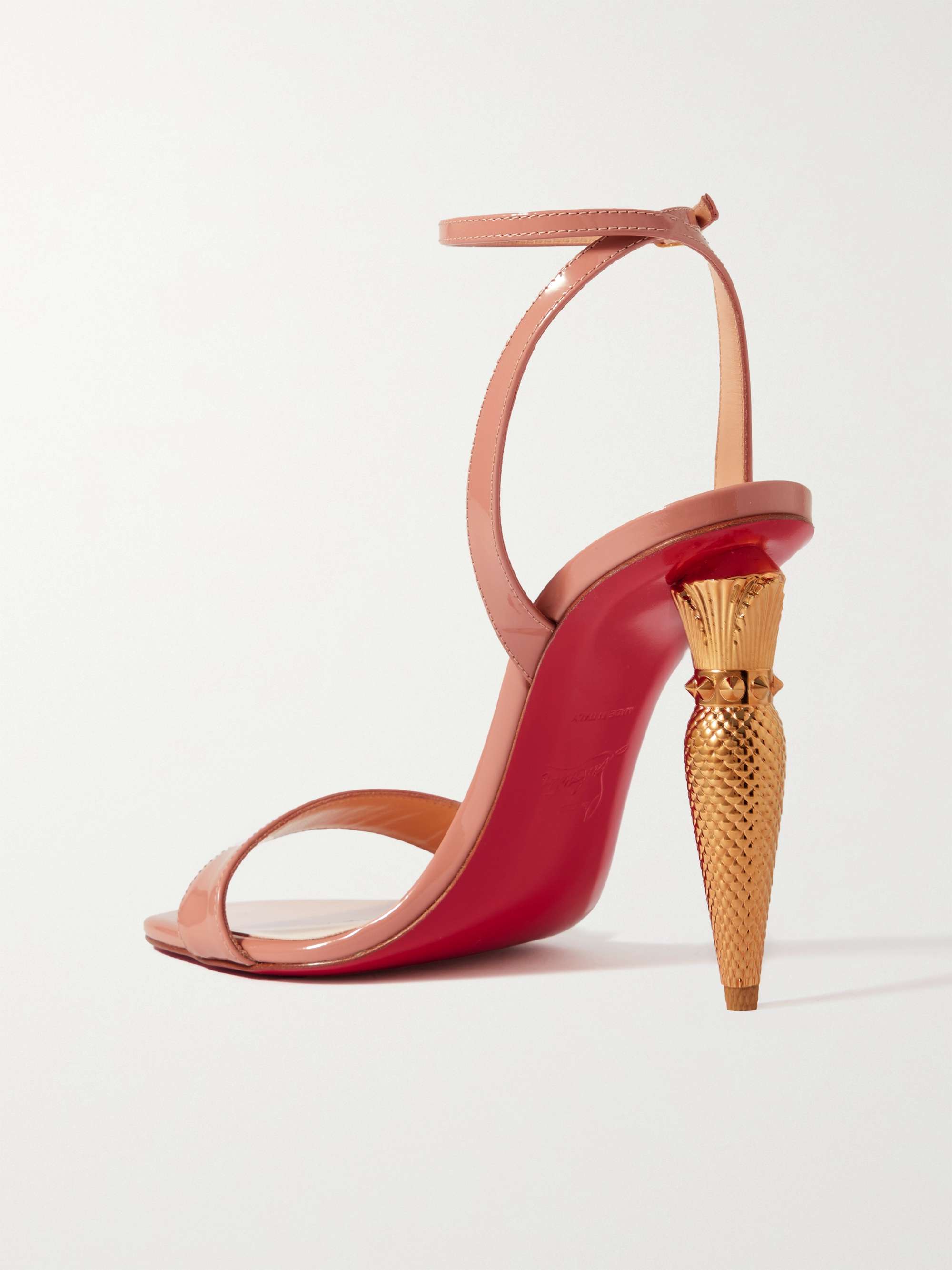 CHRISTIAN LOUBOUTIN Sandales en cuir verni Lipqueen 100