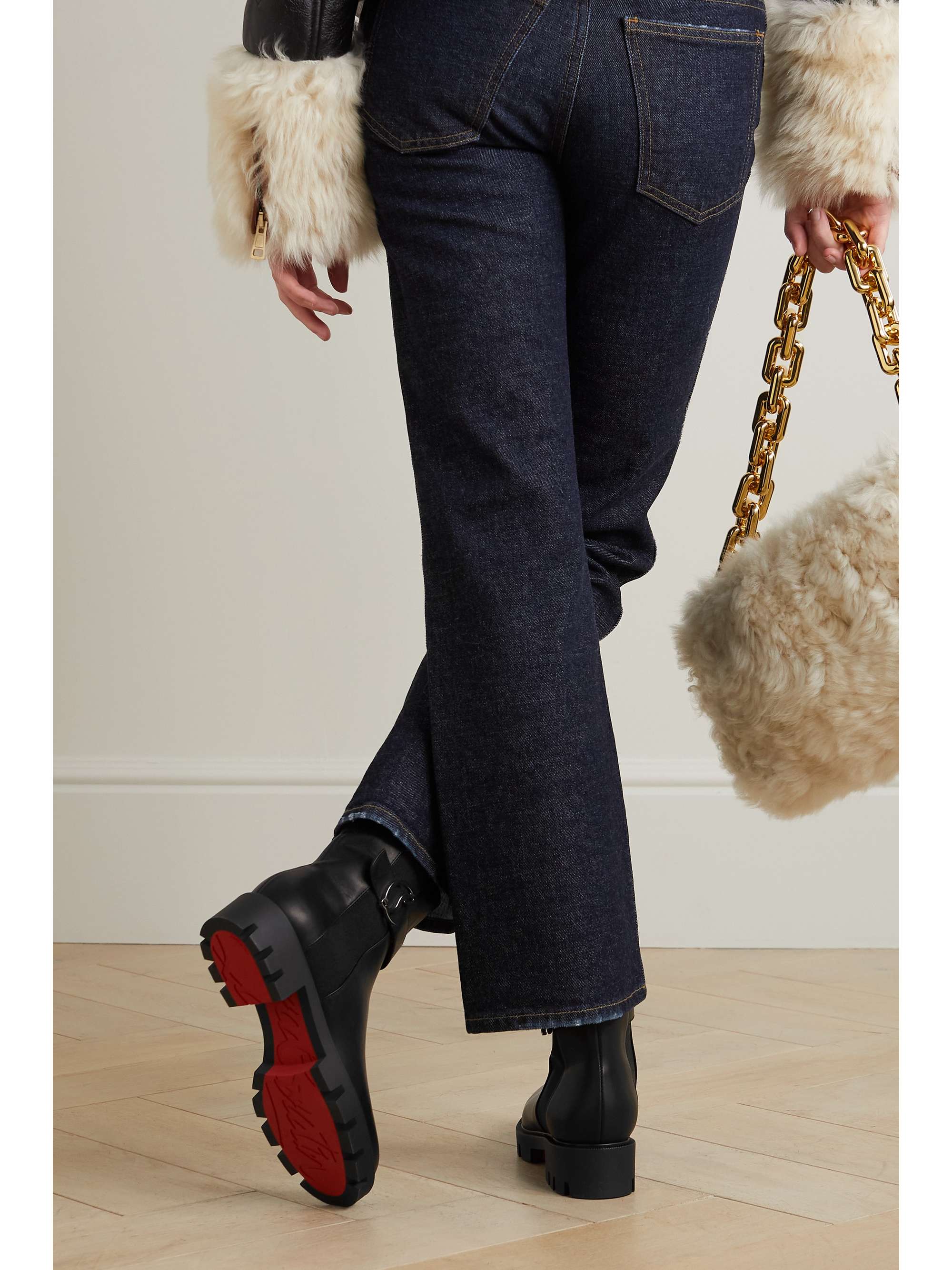 CHRISTIAN LOUBOUTIN CL buckled leather Chelsea boots