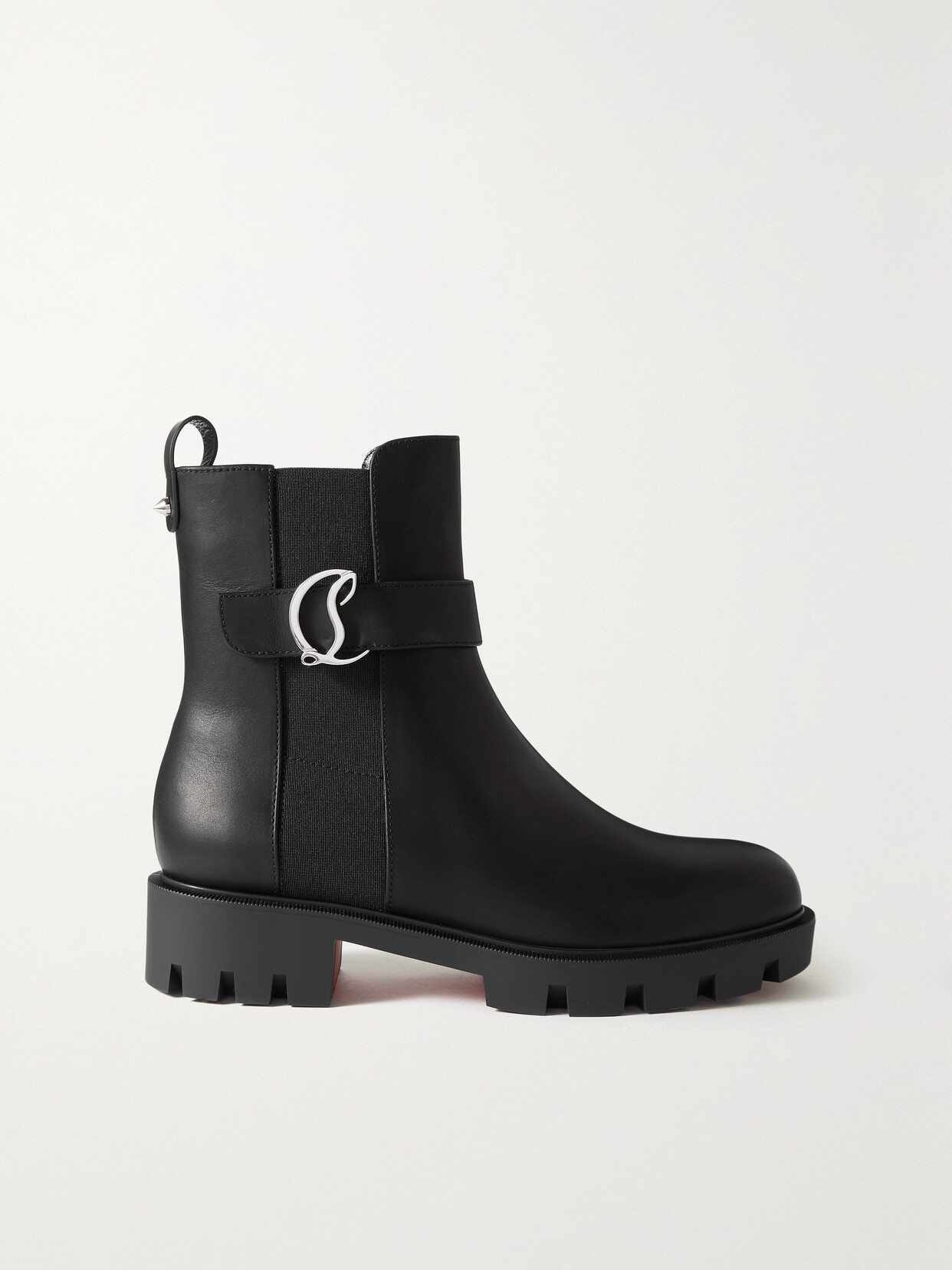 Christian Louboutin - Cl Buckled Leather Chelsea Boots - Black