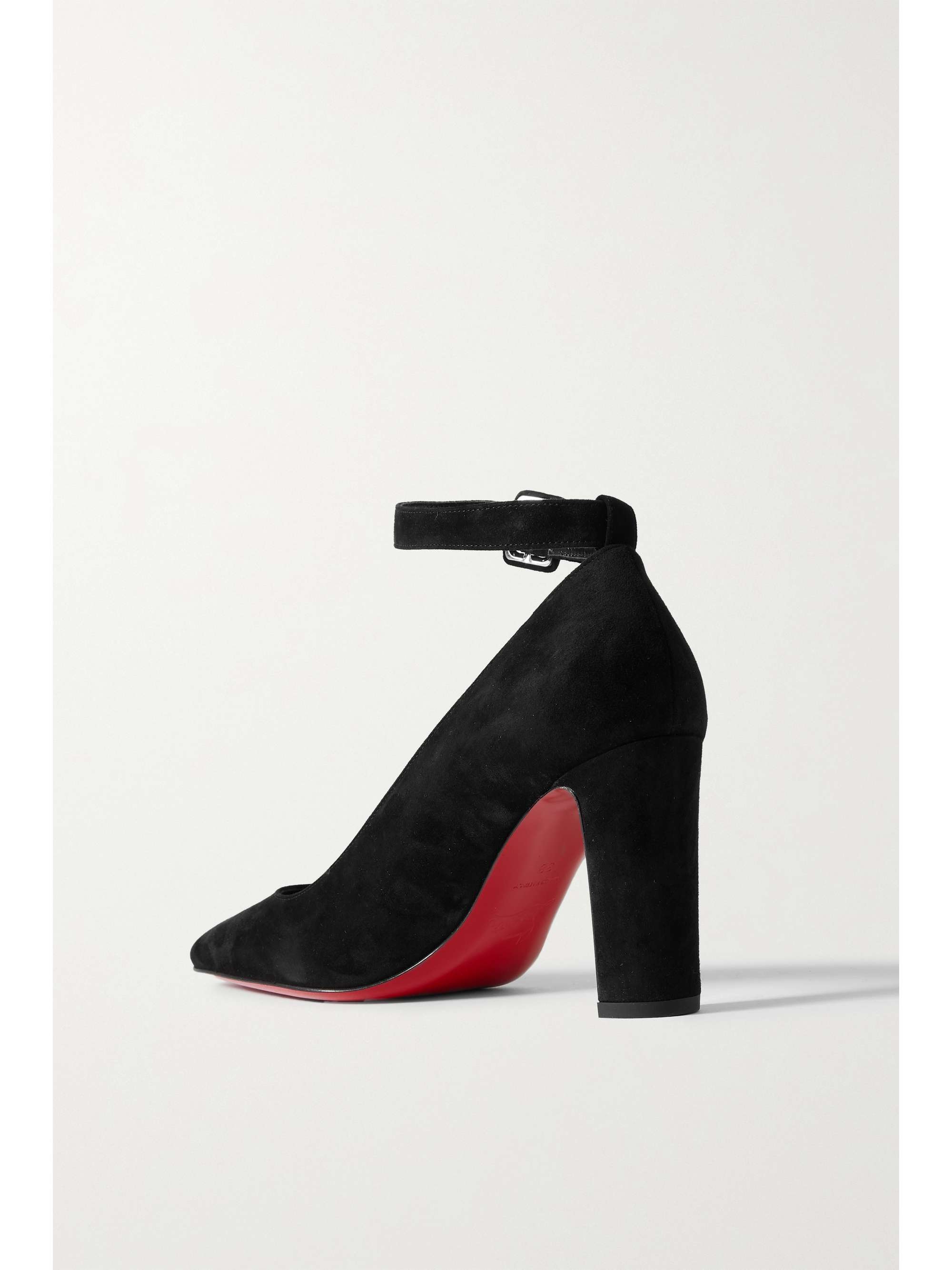 CHRISTIAN LOUBOUTIN Suprastrap 85 suede pumps