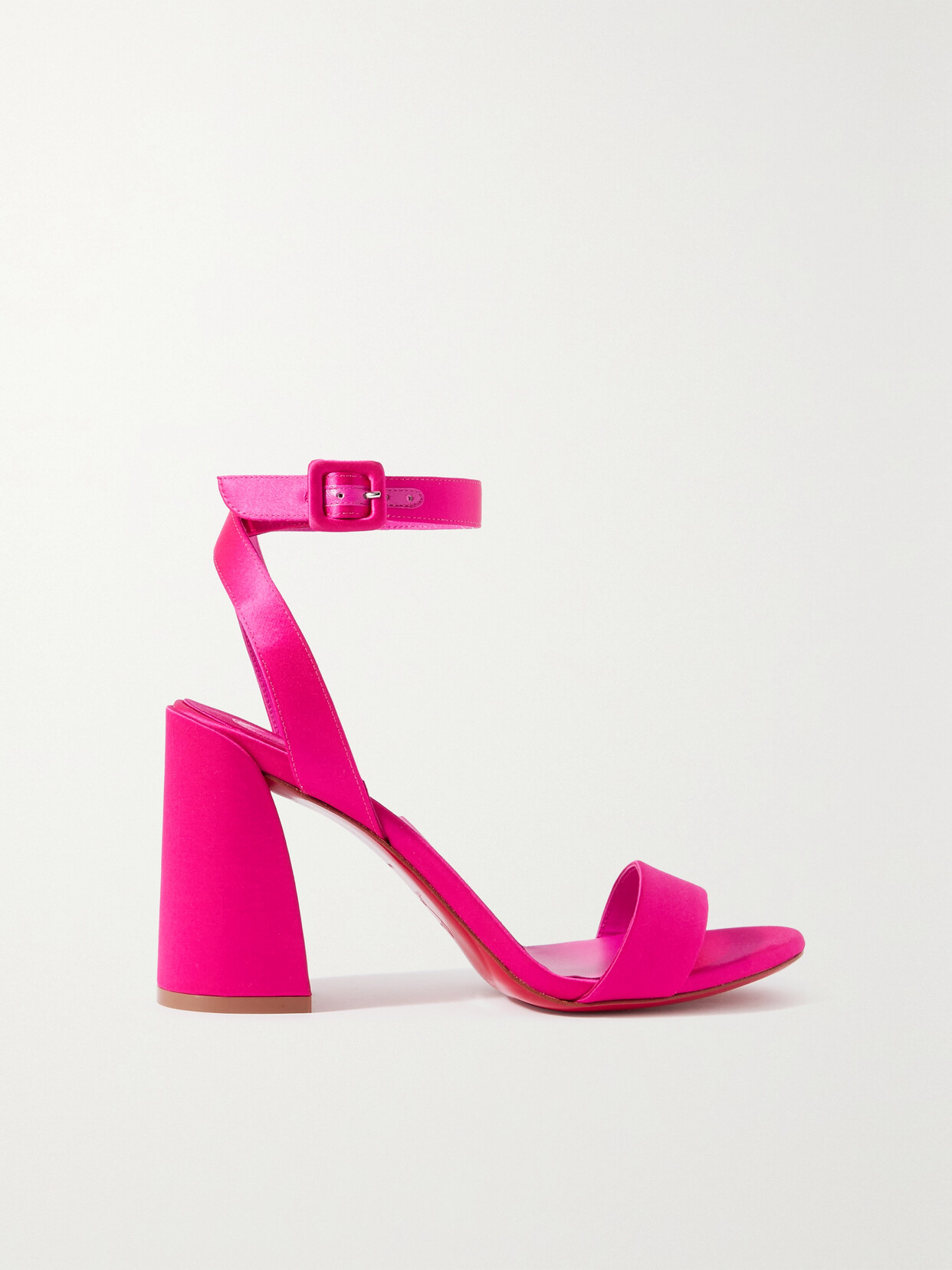 Shop Christian Louboutin Miss Sabina 85 Satin Sandals In Pink