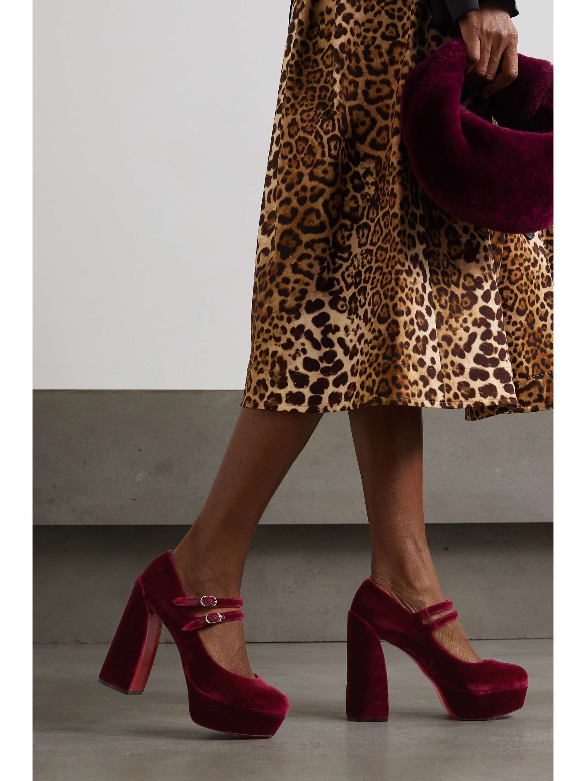 CHRISTIAN LOUBOUTIN Movida Jane 130 satin platform pumps