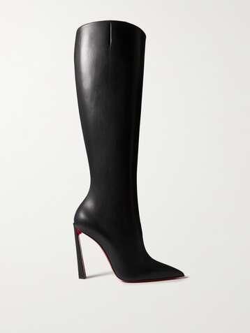 Red bottom hotsell knee high boots