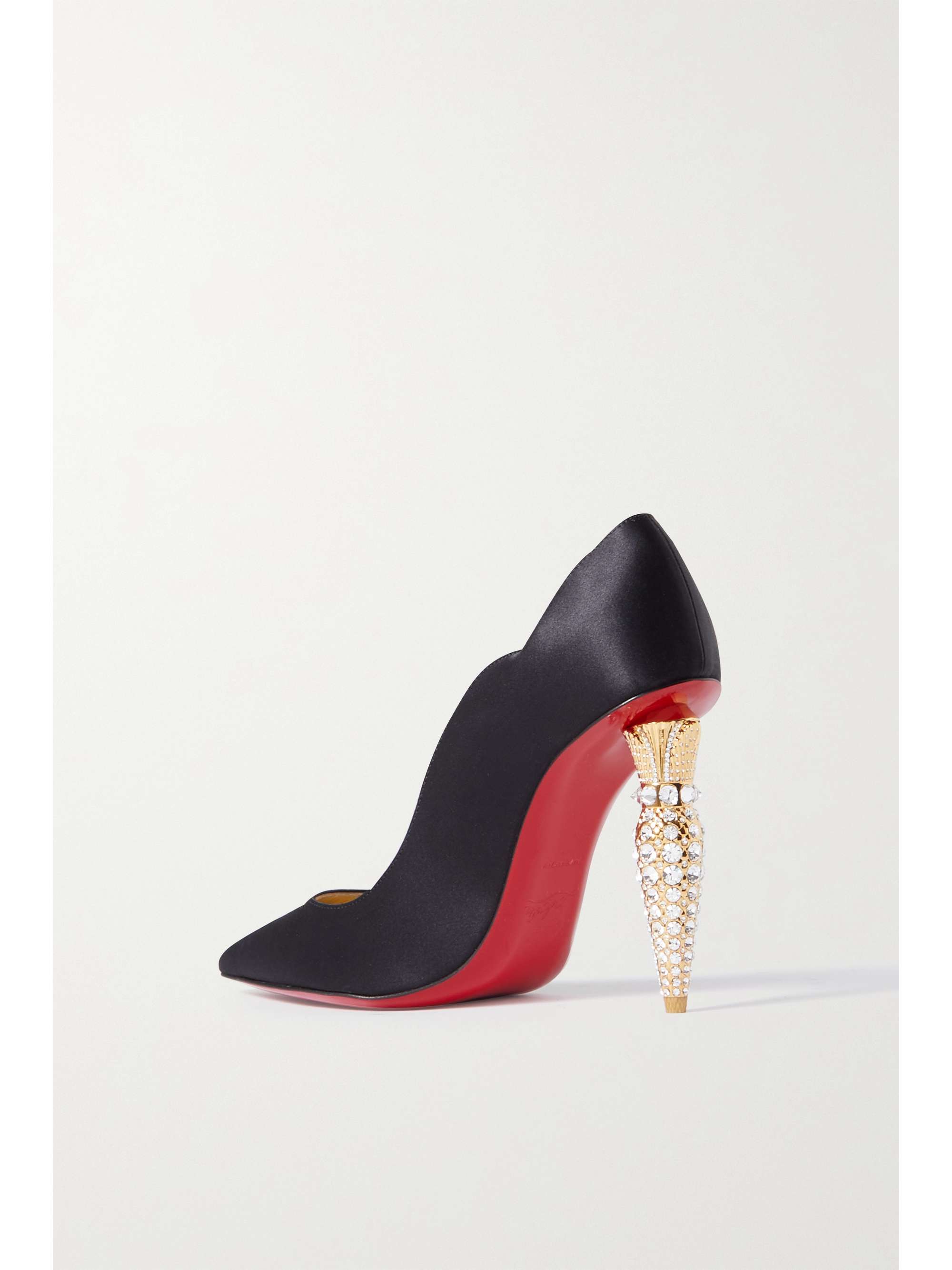 CHRISTIAN LOUBOUTIN Lipstrass 100 satin pumps