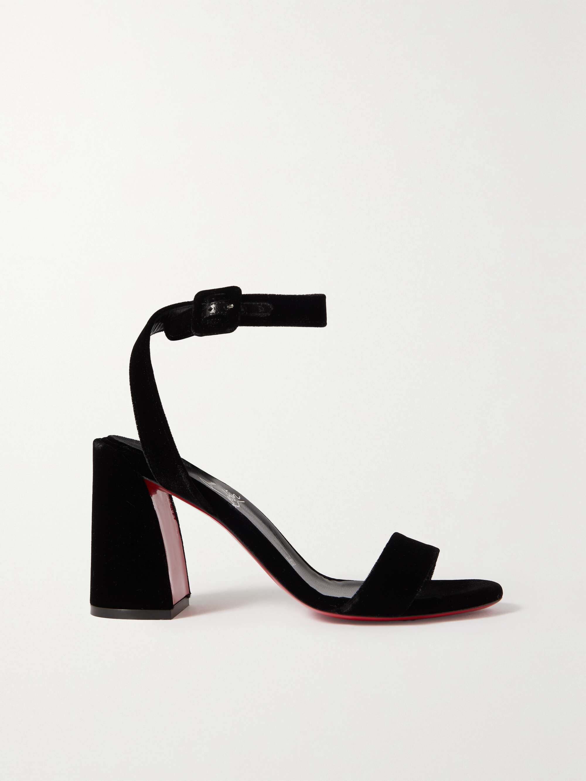 CHRISTIAN LOUBOUTIN Miss Sabina 85 velvet sandals | NET-A-PORTER