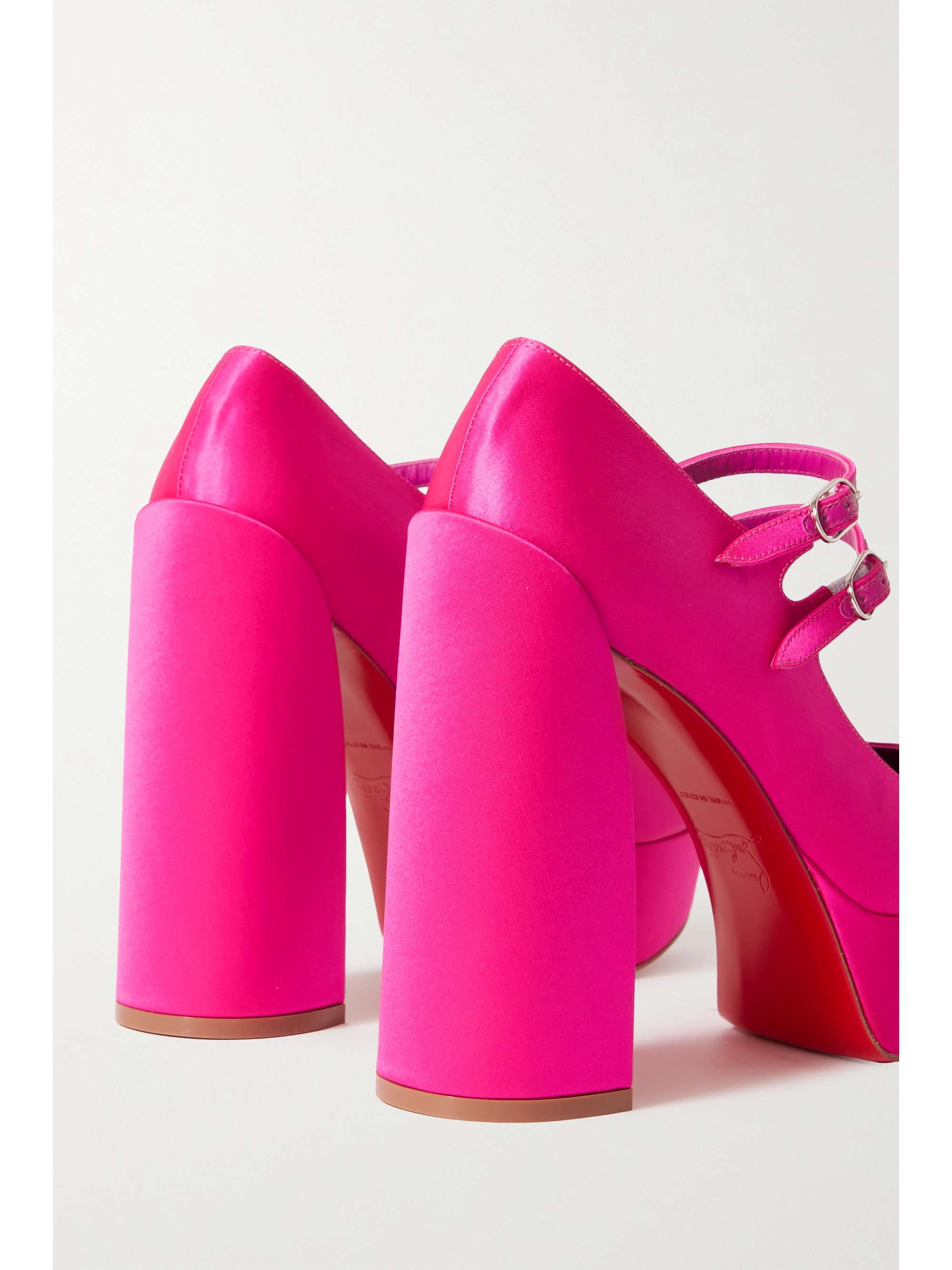 CHRISTIAN LOUBOUTIN Movida Jane 130 satin platform pumps