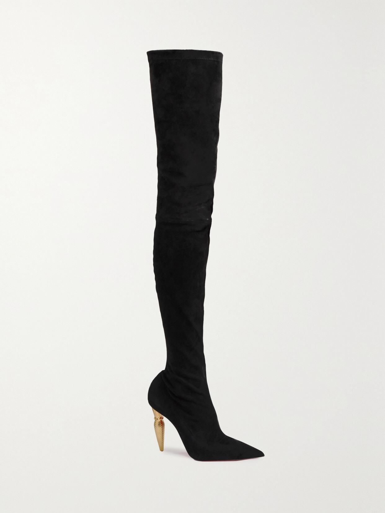 Christian Louboutin - Lipbotta 100 Stretch-suede Over-the-knee Boots - Black