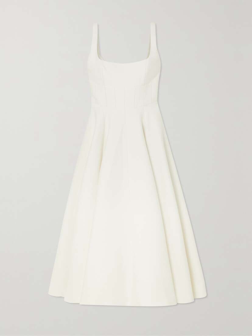 Emilia Wickstead Mona Stretch-cloqué Midi Dress - UK 18