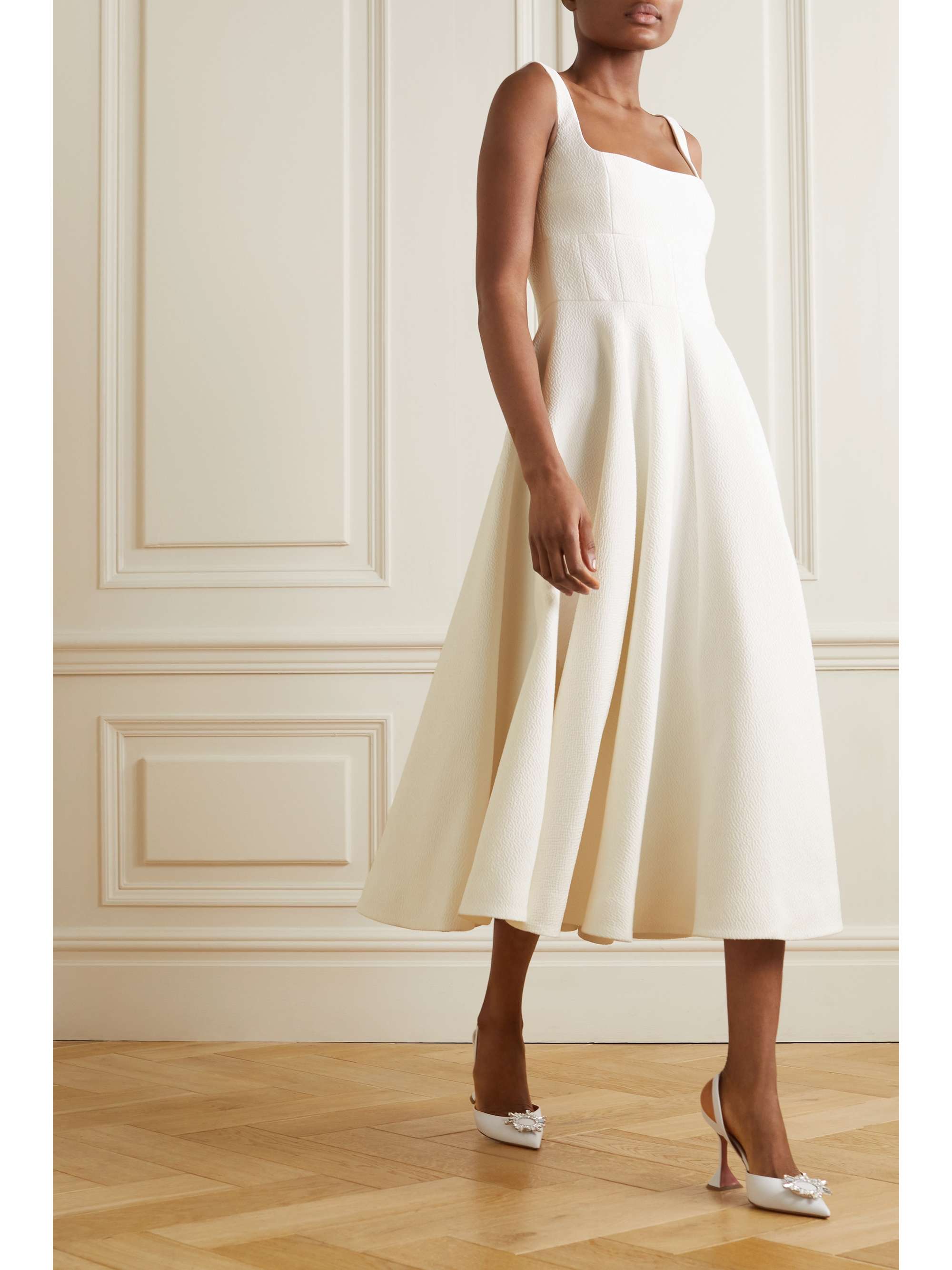 EMILIA WICKSTEAD Mona stretch-cloqué midi dress