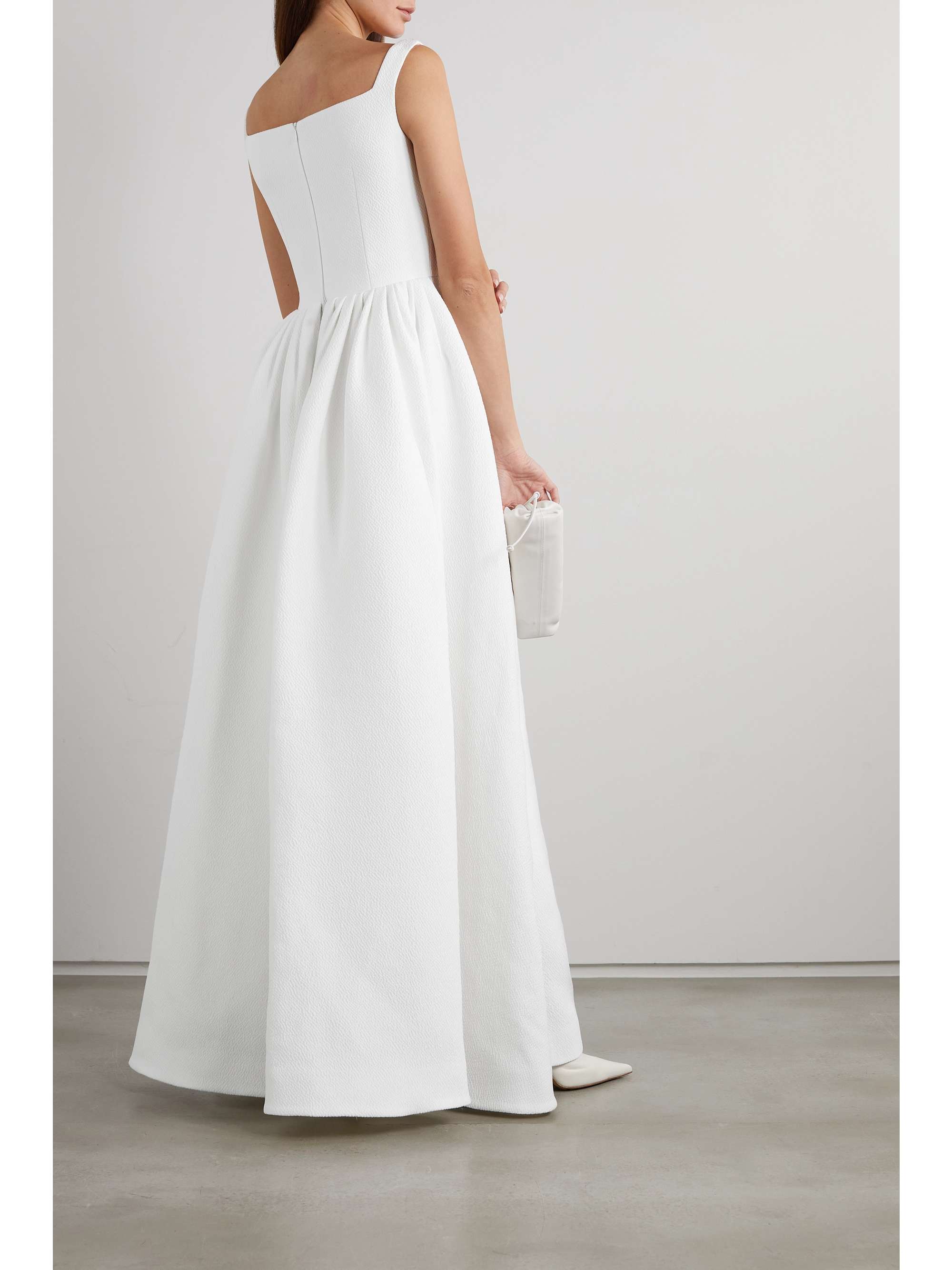 EMILIA WICKSTEAD Vittoria ruched cloqué gown