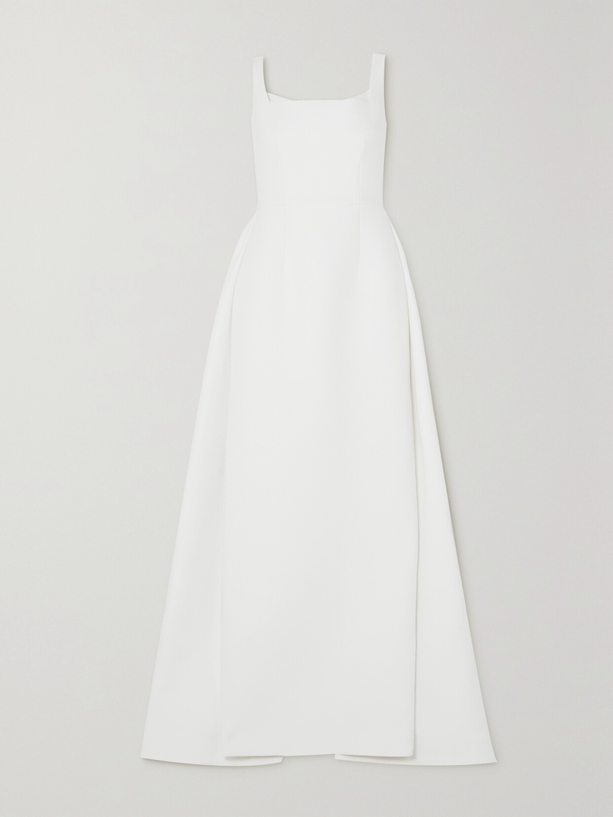 Emilia Wickstead Vittoria Ruched Cloqué Gown In Ivory