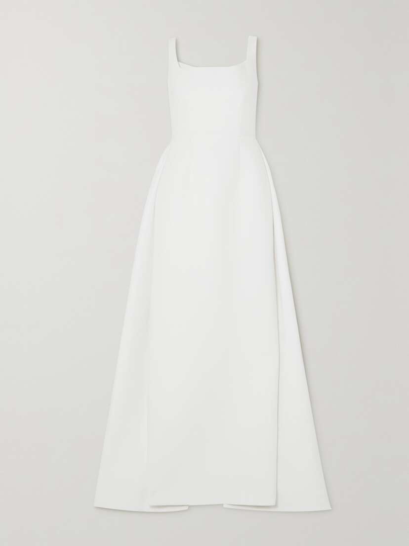 Emilia Wickstead Vittoria Ruched Cloqué Gown - UK 18